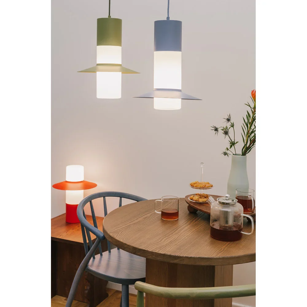 Lampa stołowa CAPONIO czerwono-pomarańczowy - Image 7