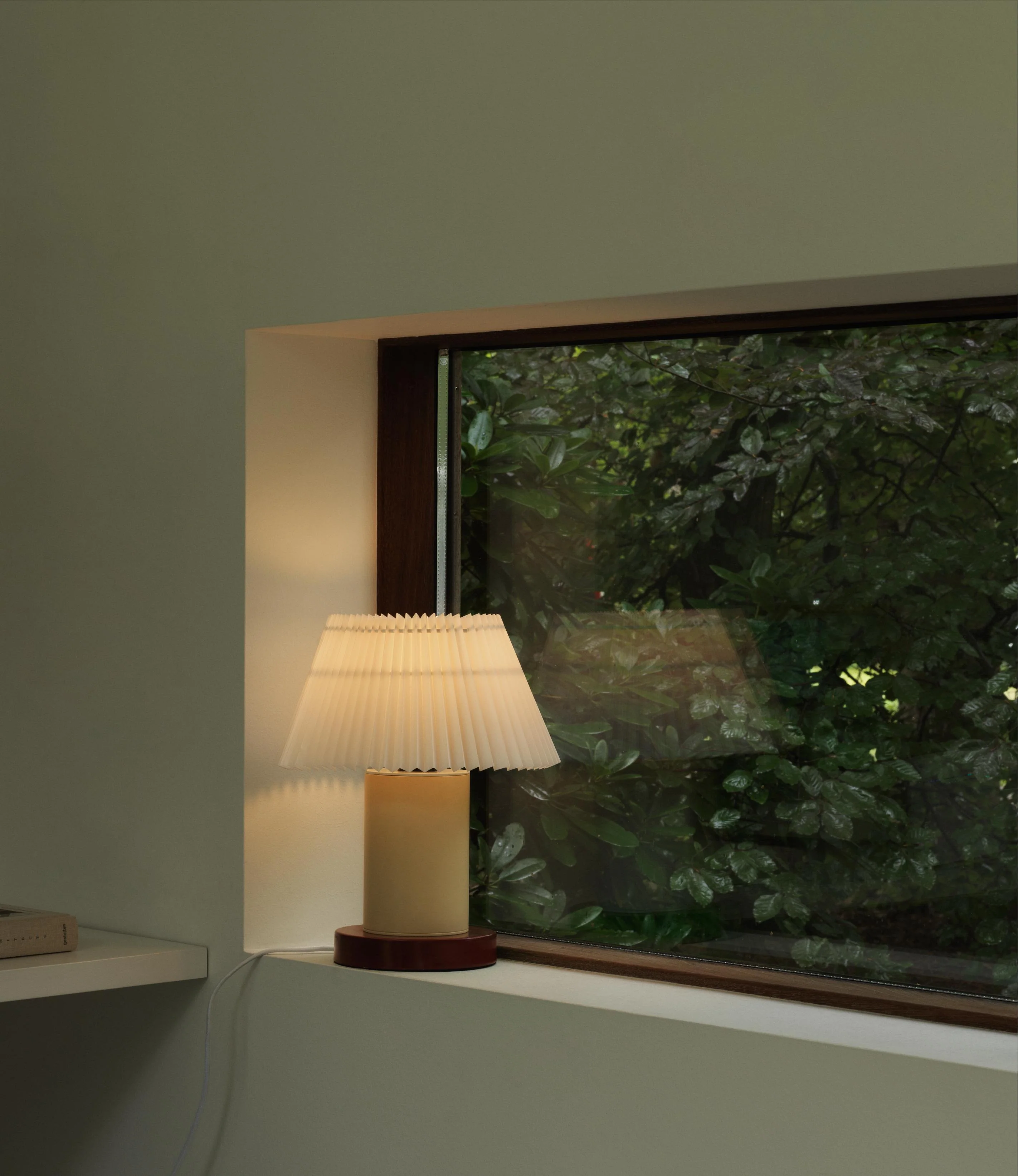 Lampa stołowa CELLU kremowy z brązową podstawą - Image 5
