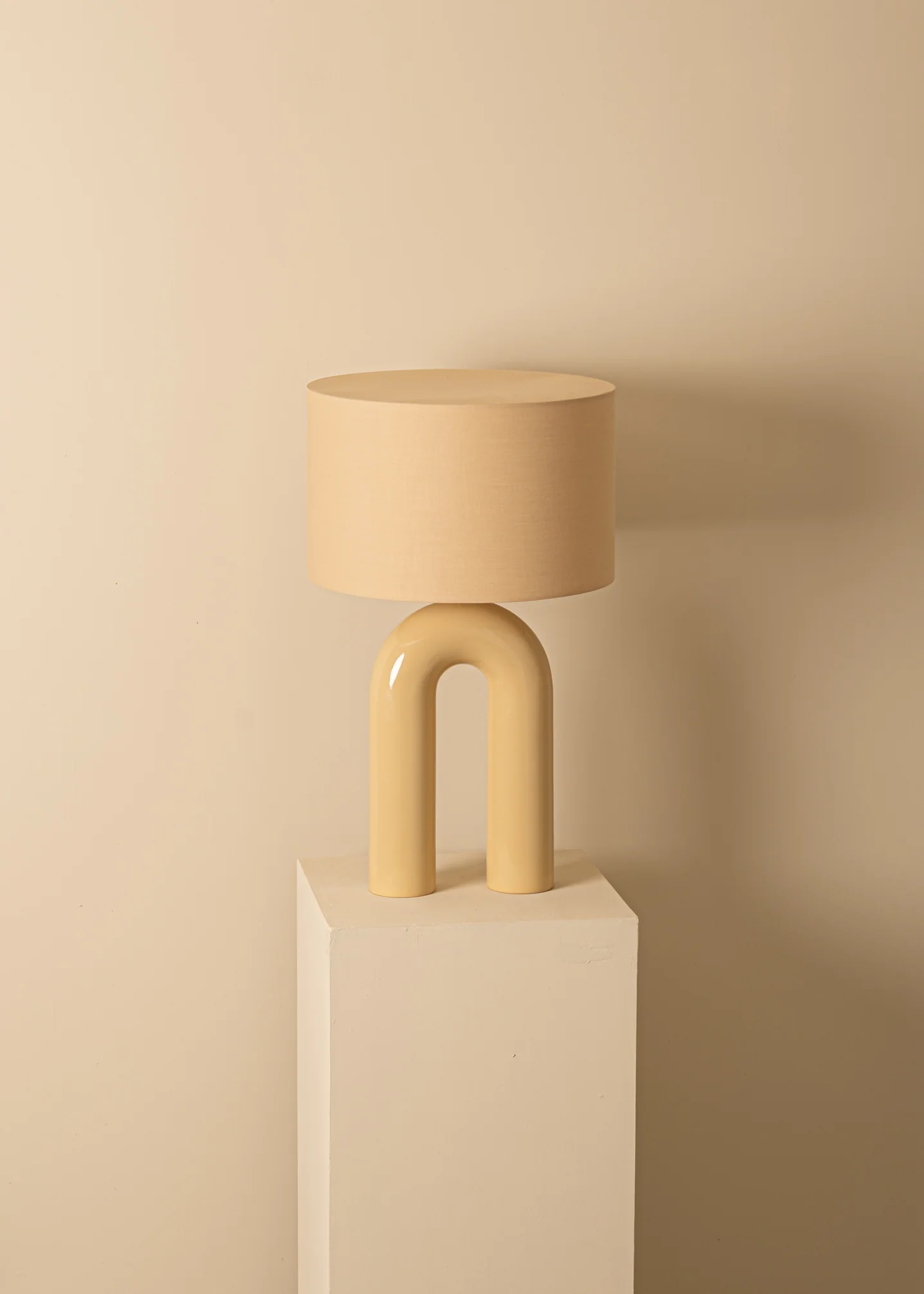 Lampa stołowa ceramiczna ARKO beżowy - Image 2