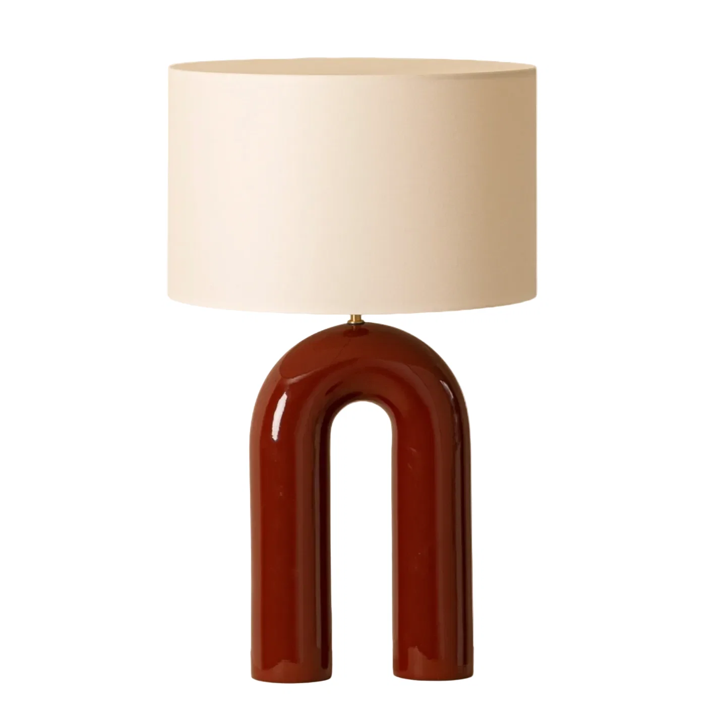 Lampa stołowa ceramiczna ARKO czerwony