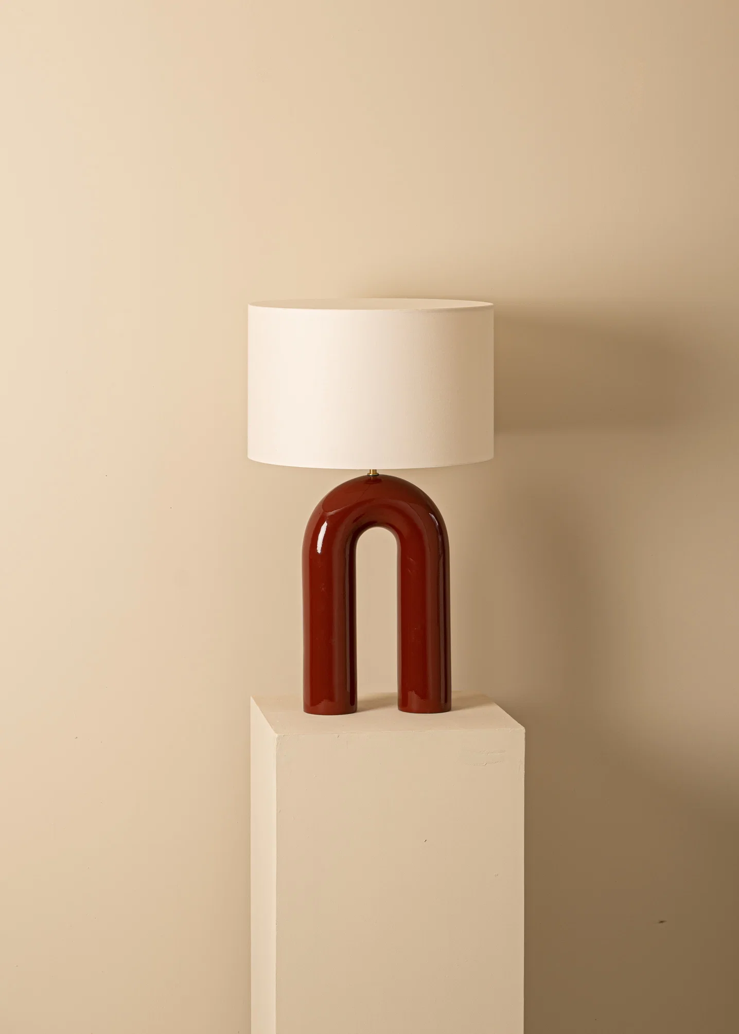 Lampa stołowa ceramiczna ARKO czerwony - Image 5