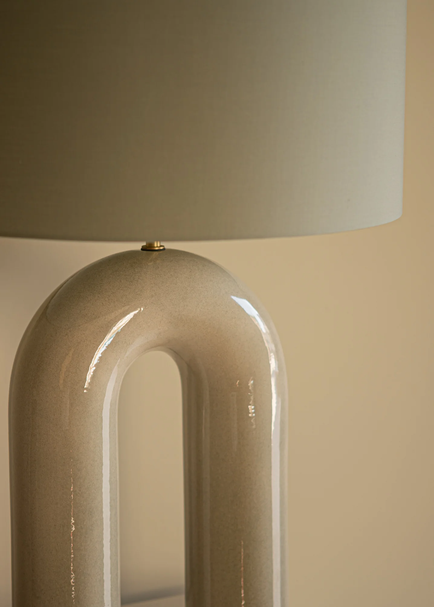 Lampa stołowa ceramiczna ARKO piaskowy - Image 3