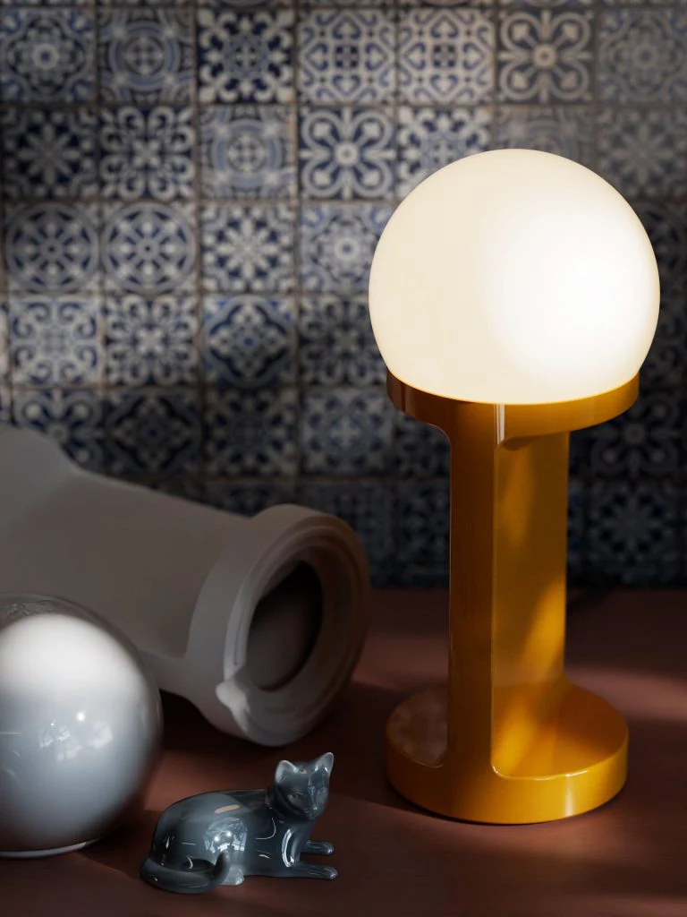 Lampa stołowa ceramiczna HABEA kremowy - Image 2
