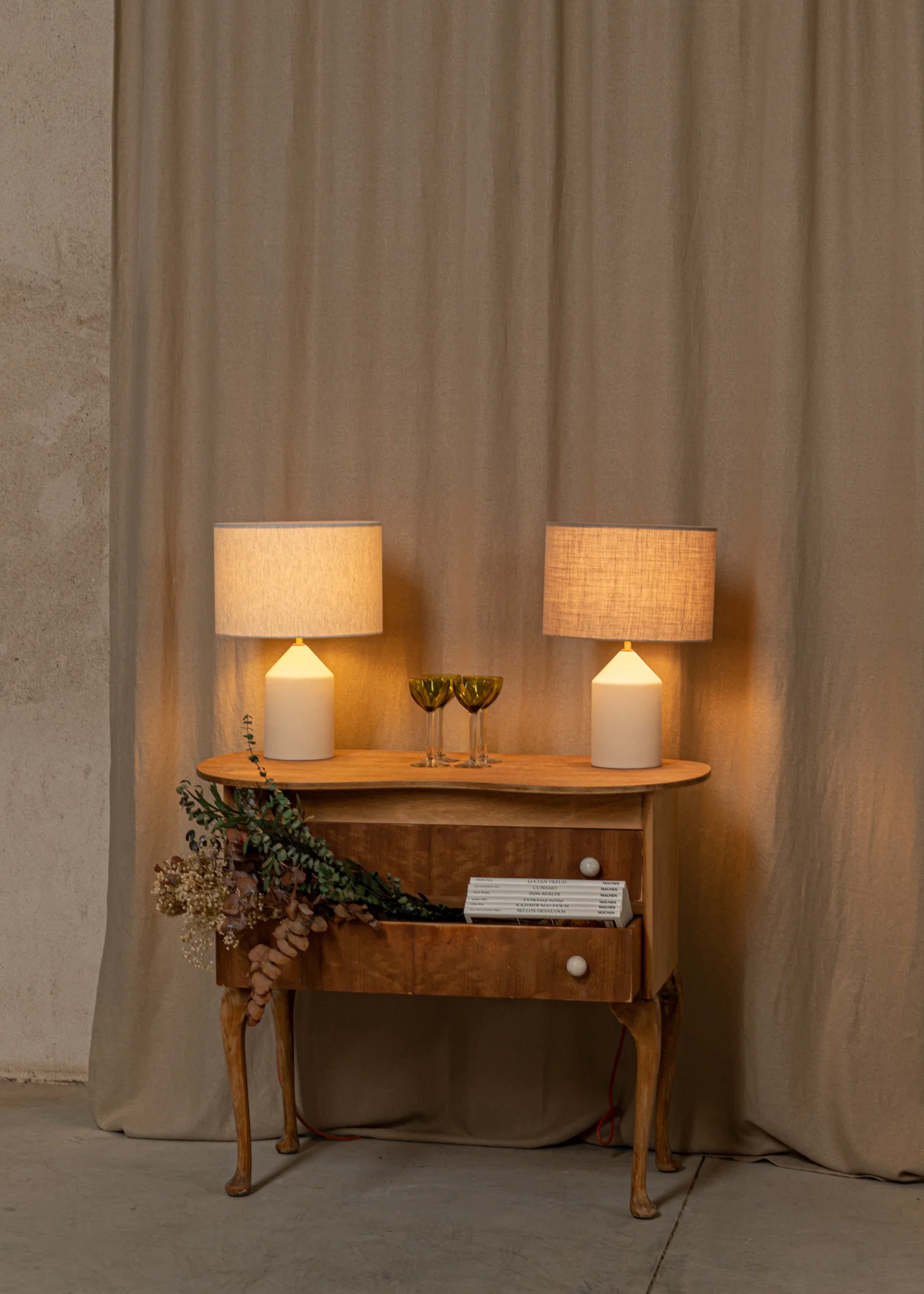 Lampa stołowa ceramiczna JOSEF ecru - Image 3