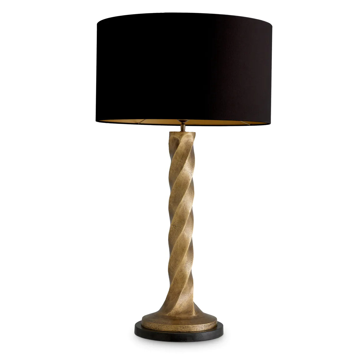 Lampa stołowa COSTANZA antyczny złoty z granitową podstawą - Image 3