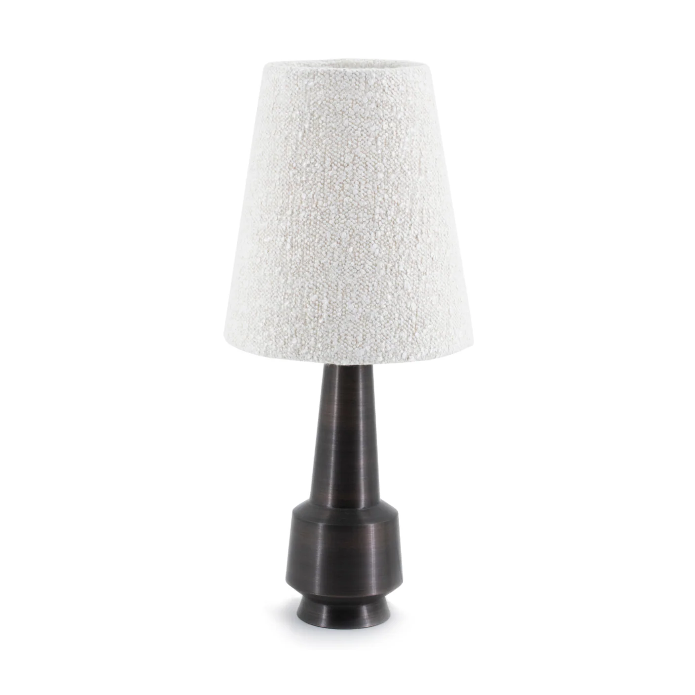 Lampa stołowa DAWN jasnobeżowy z ciemnobrązową podstawą