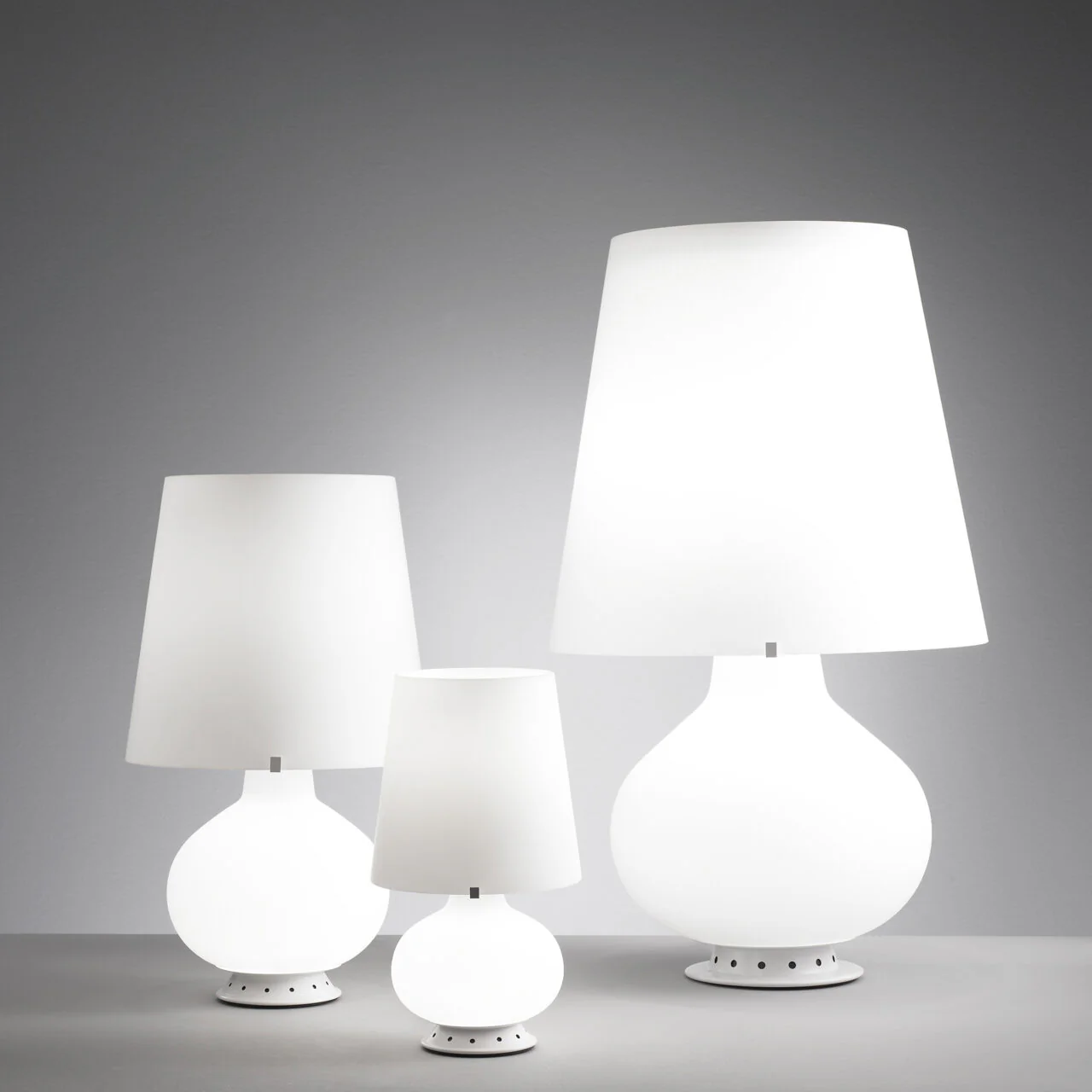 Lampa stołowa FONTANA 1853 białe satynowe szkło dmuchane - Image 5