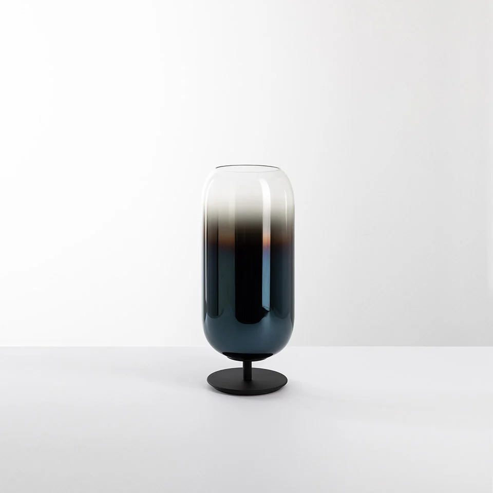Lampa stołowa GOPLE niebieski z czarną podstawą - Image 3