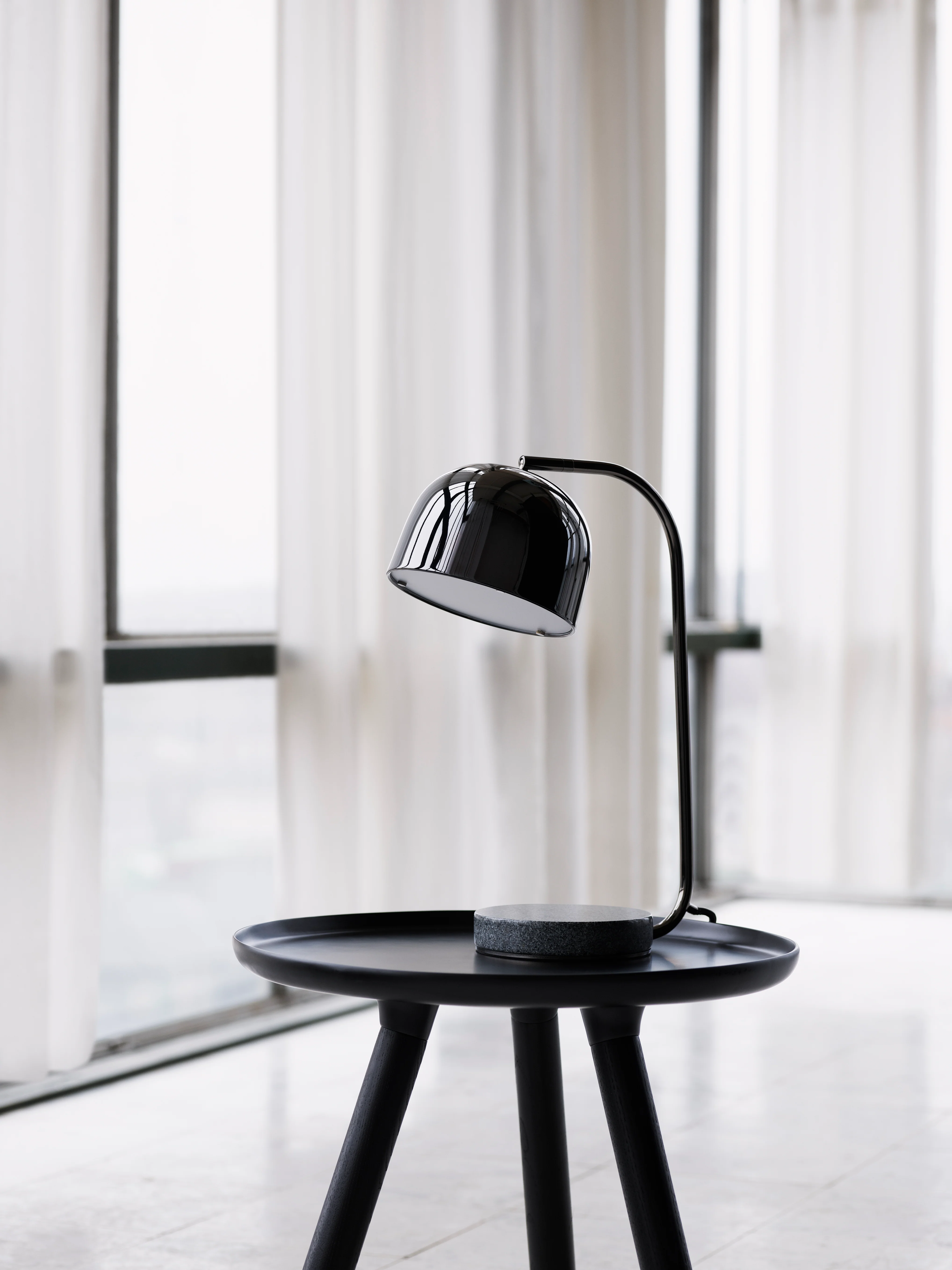 Lampa stołowa GRANT czarny z czarnym granitem - Image 5
