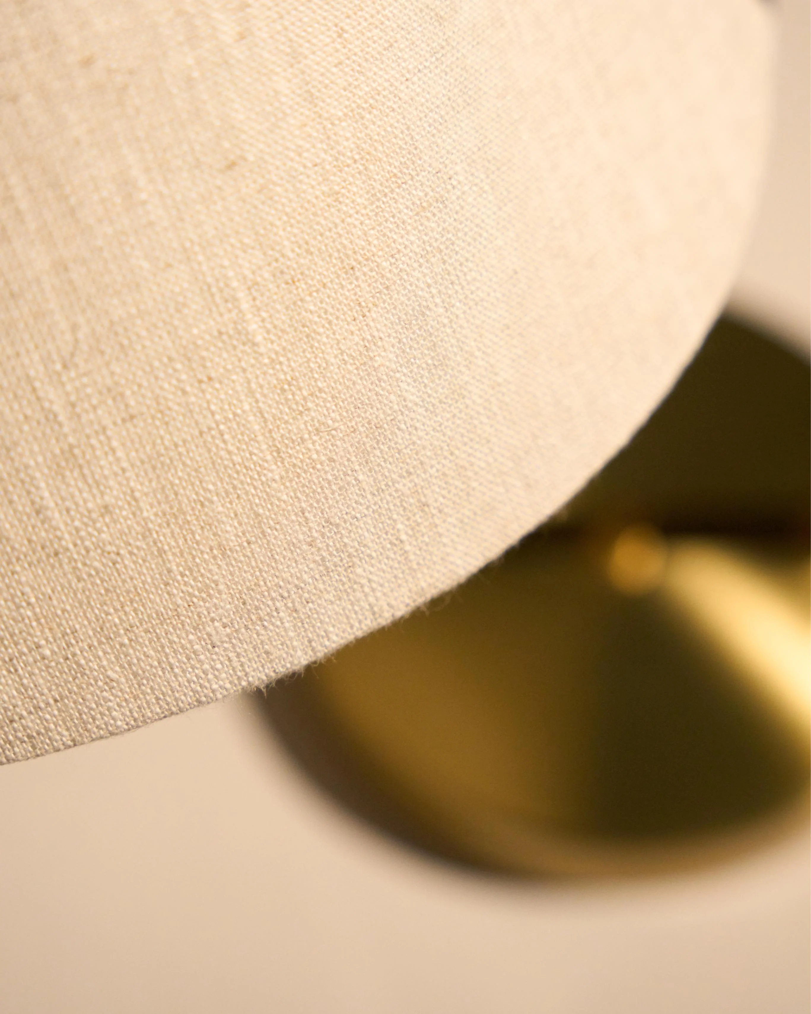 Lampa stołowa GRÄSHOPPA mosiądz i płótno - Image 6