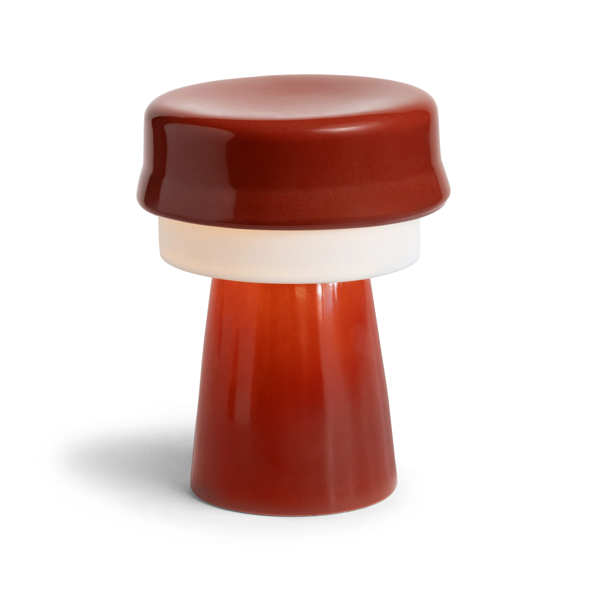 Lampa stołowa HAT burgundowy z białym - Image 3