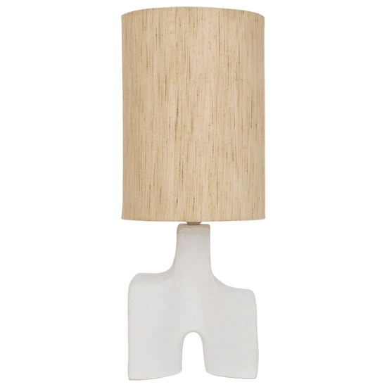 Lampa stołowa HIKARI ceramiczna podstawa z piaskowym abażurem - Image 4