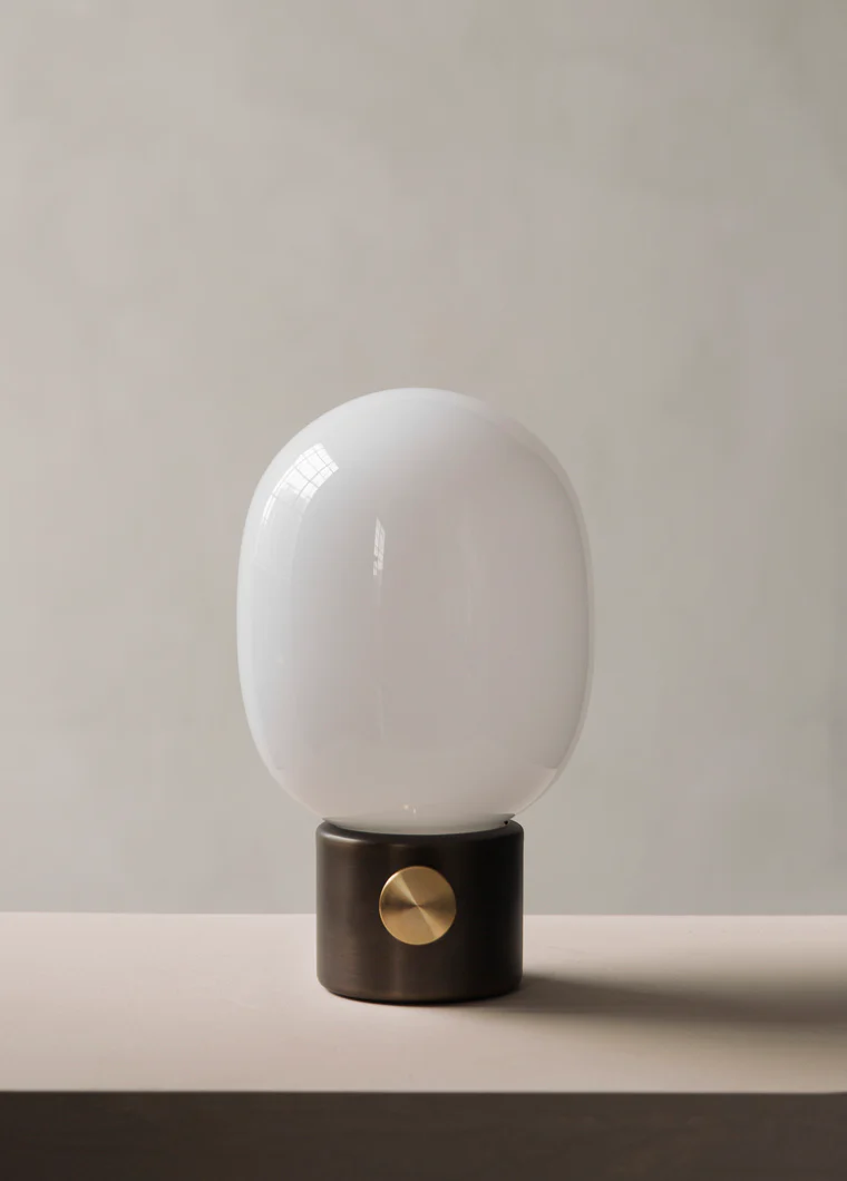 Lampa stołowa JWDA dmuchane szkło z betonową podstawą - Image 4