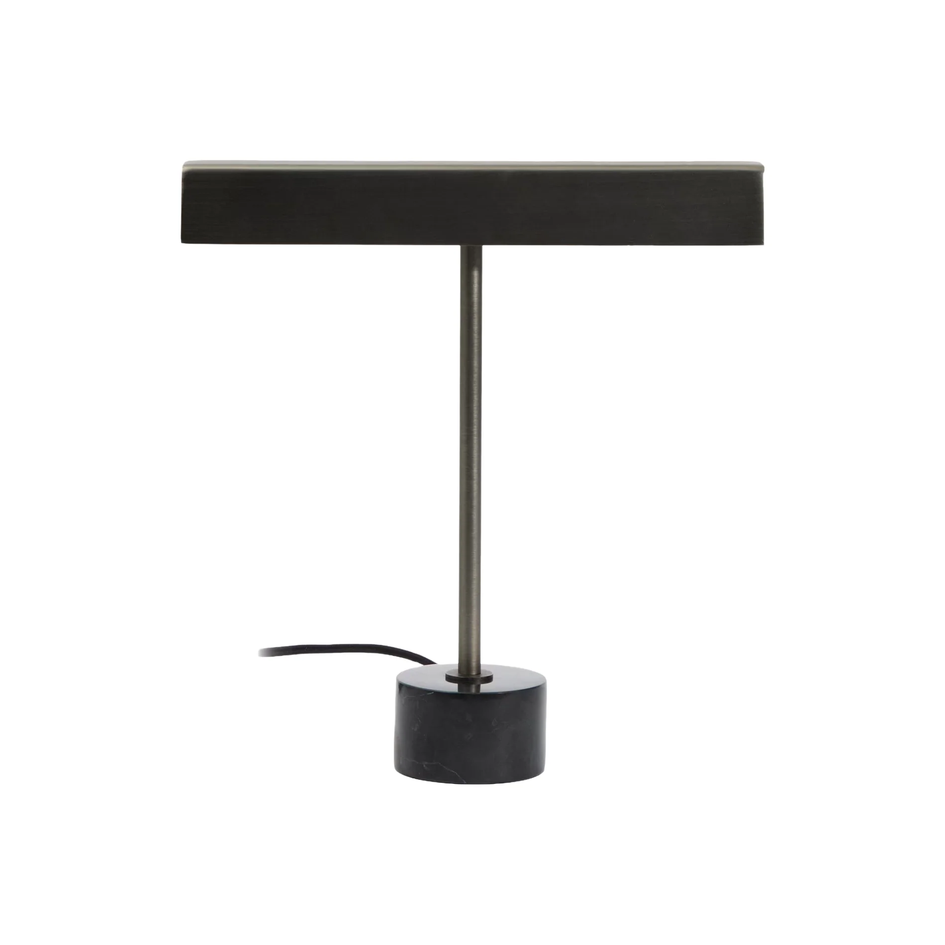 Lampa stołowa LYNOR czarny z czarną marmurową podstawą