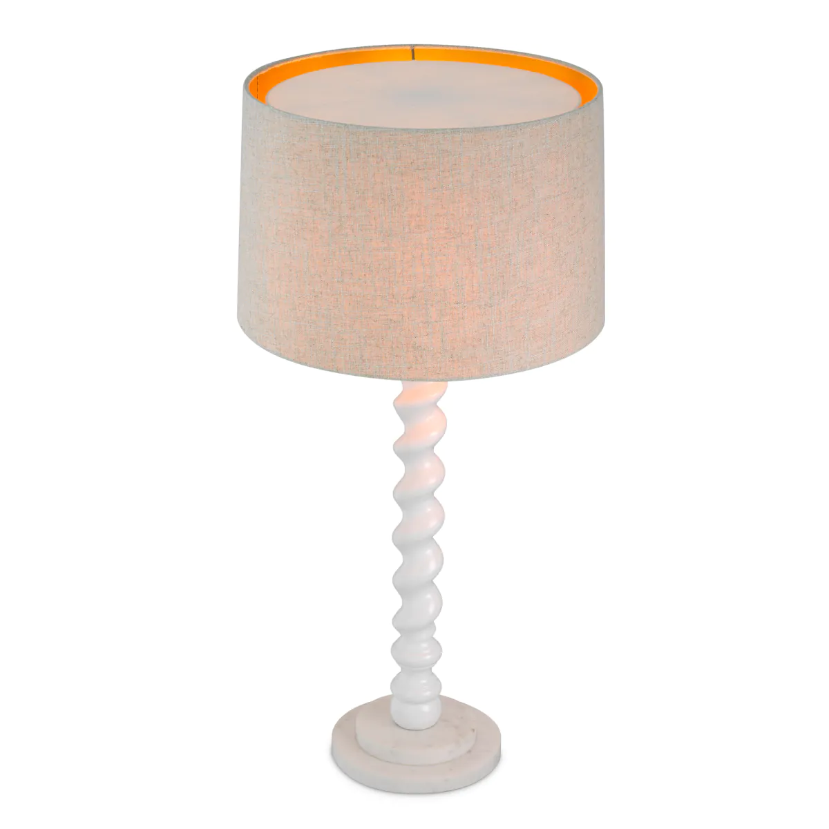 Lampa stołowa MASSIMO kremowy z białą podstawą - Image 3