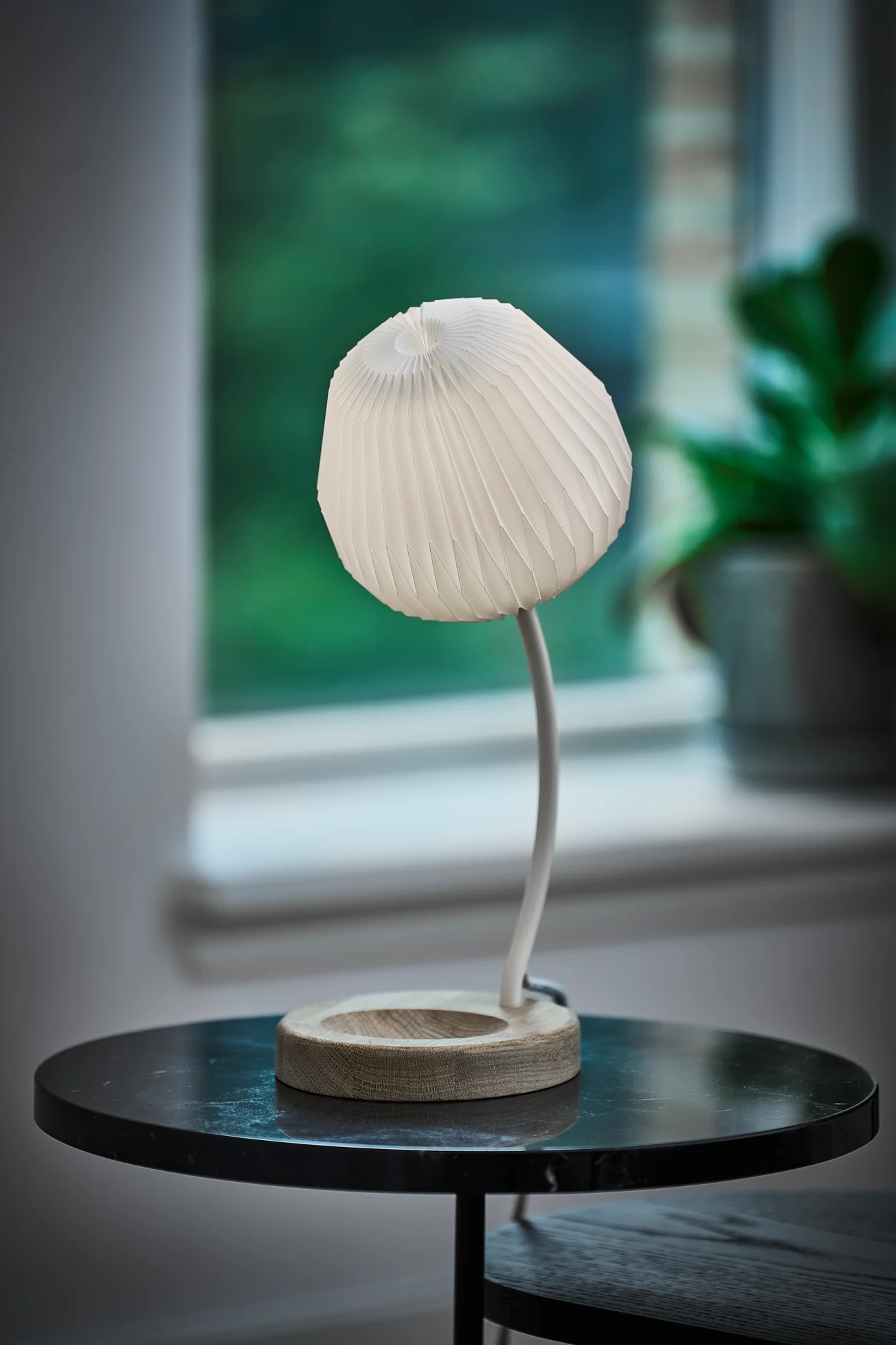 Lampa stołowa MODEL 328 biały z dębową podstawą - Image 8