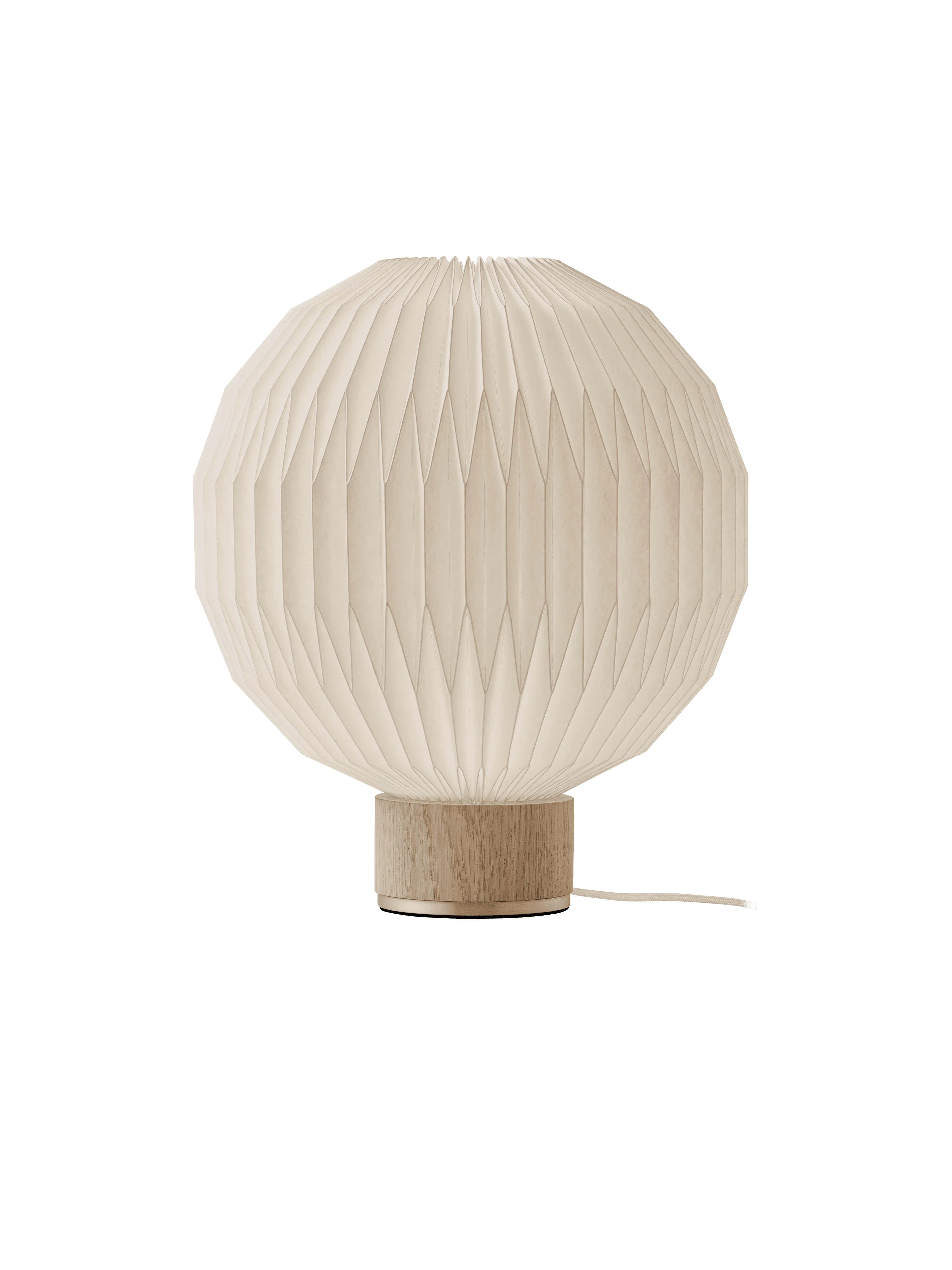 Lampa stołowa MODEL 375 biały z jasną dębową podstawą - Image 4