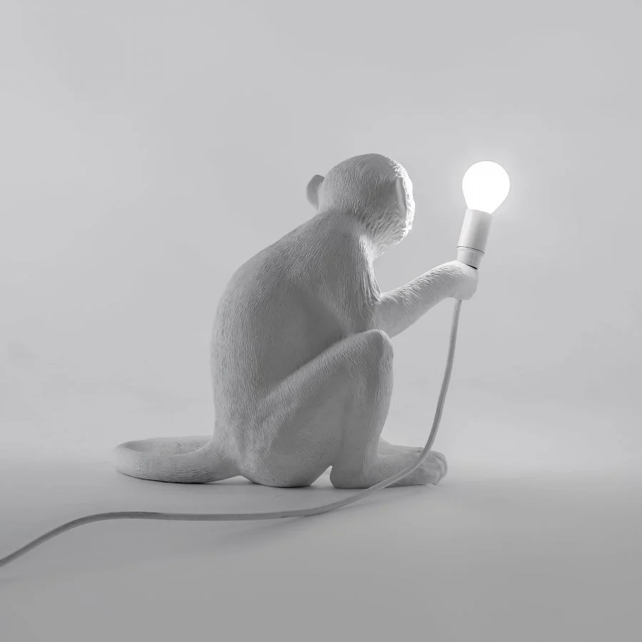 Lampa stołowa MONKEY SITTING biały - Image 8