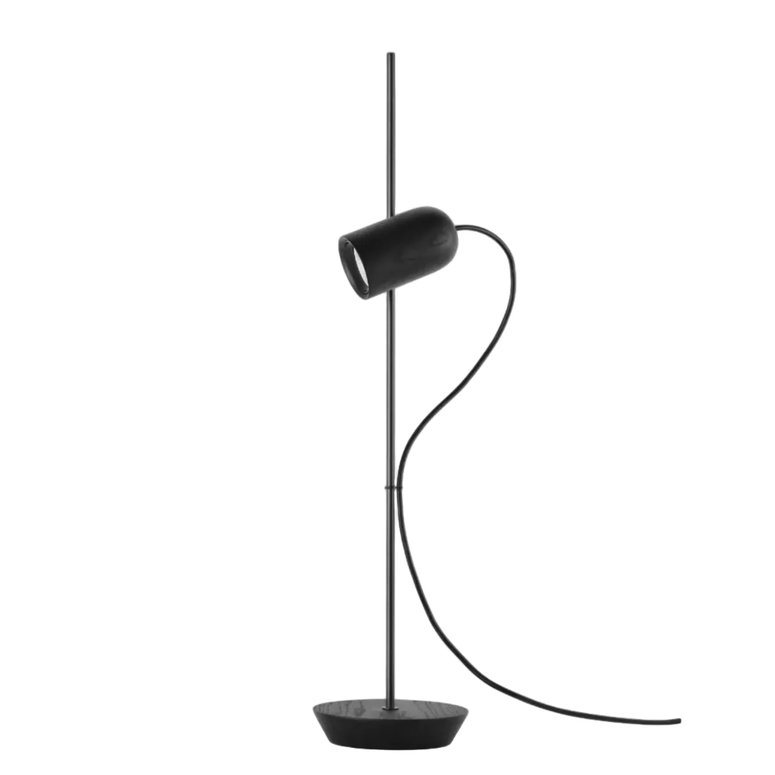 Lampa stołowa ONFA czarne drewno jesionowe z grafitowym wykończeniem