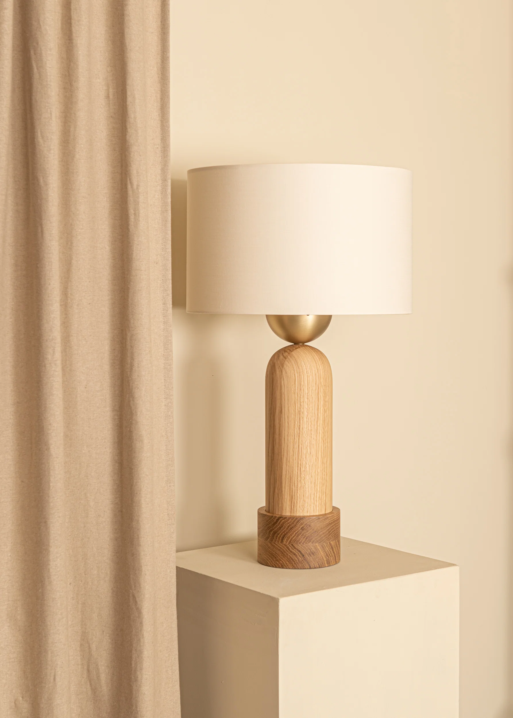 Lampa stołowa PEONA KELO drewno dębowe - Image 2
