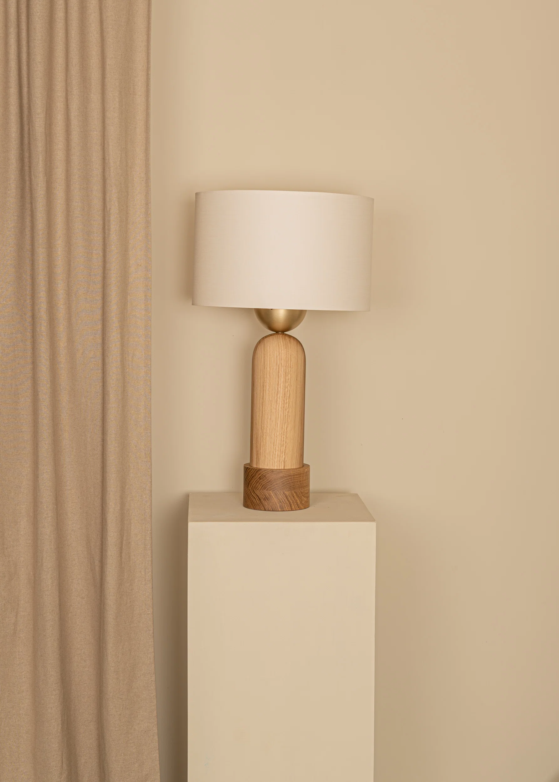 Lampa stołowa PEONA KELO drewno dębowe - Image 3