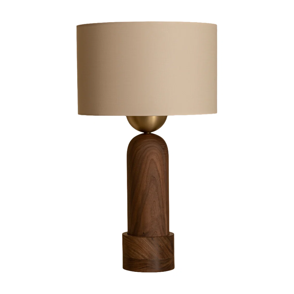 Lampa stołowa PEONA KELO drewno orzechowe
