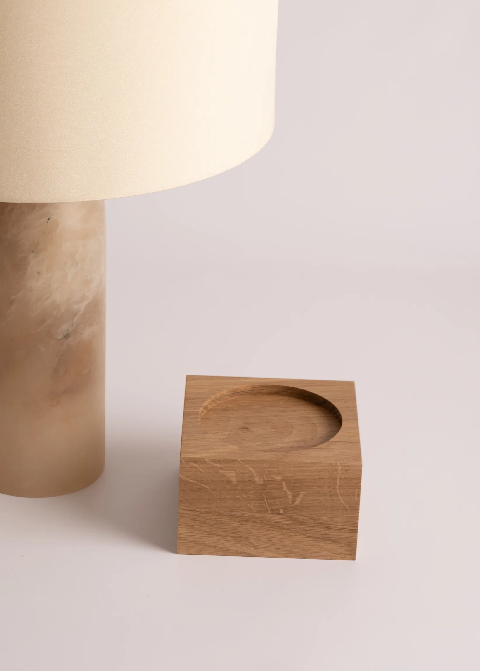 Lampa stołowa PURA KELO ciemny beżowy alabaster - Image 16
