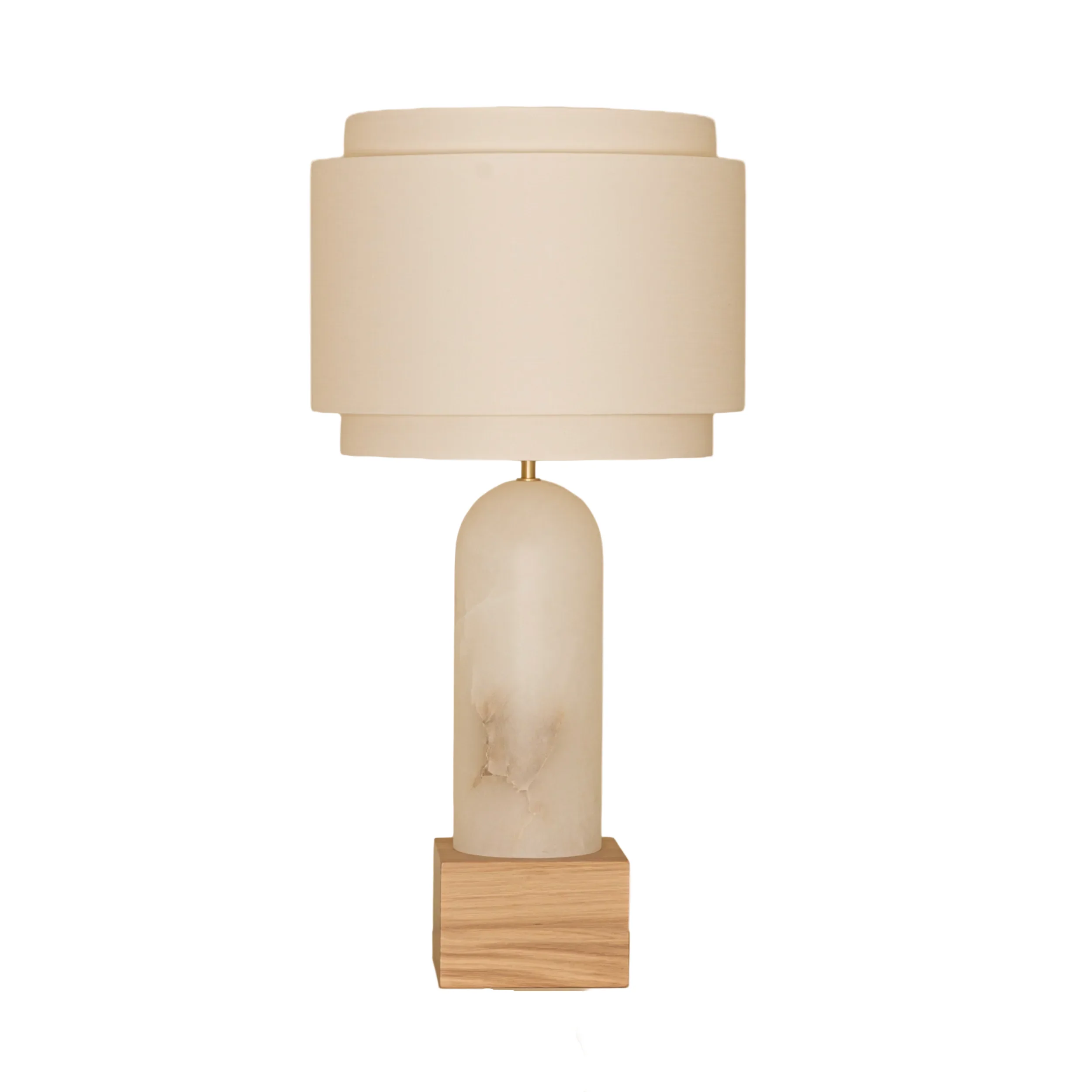 Lampa stołowa PURA KELO DOUBLE biały alabaster