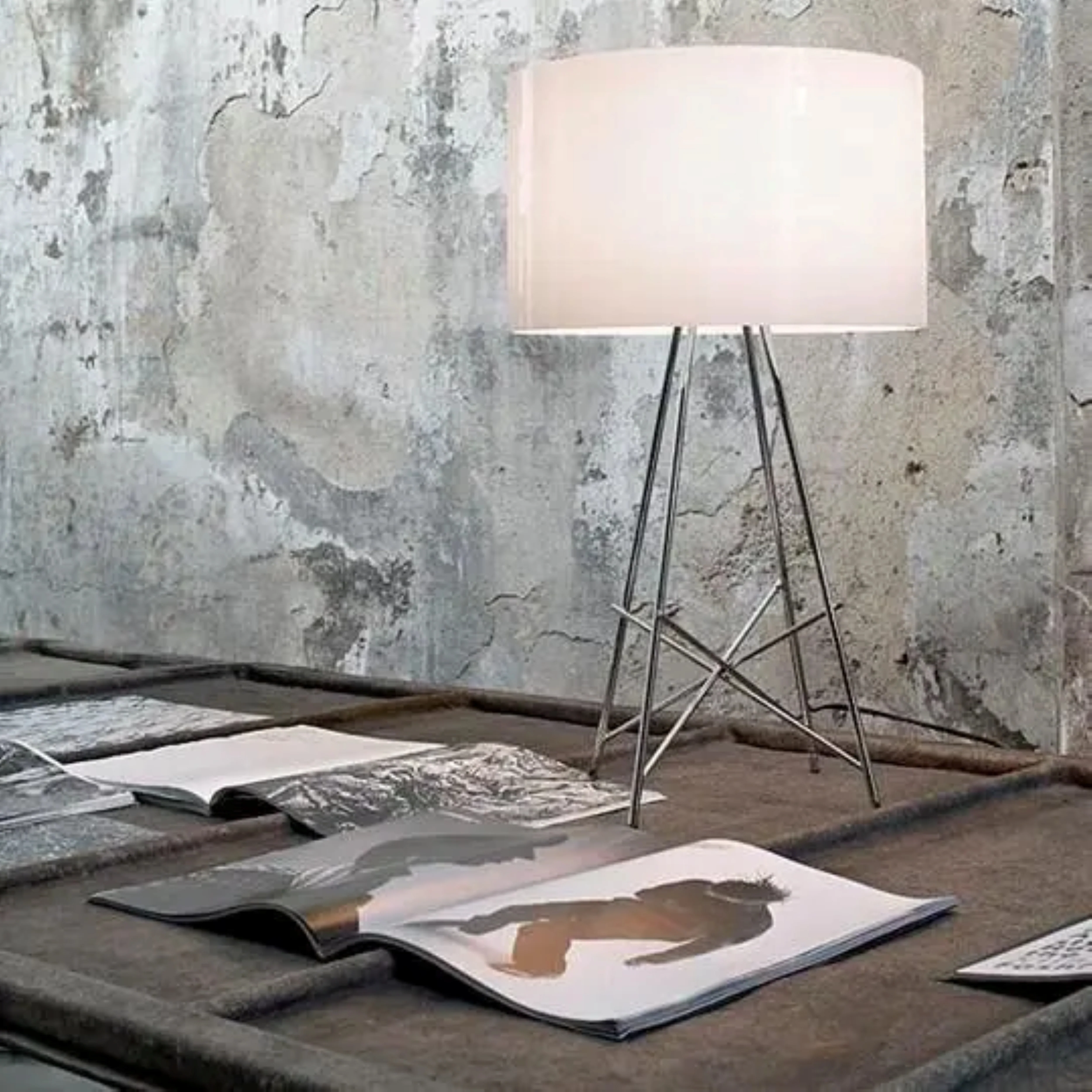 Lampa stołowa RAY biały z metalową podstawą - Image 3