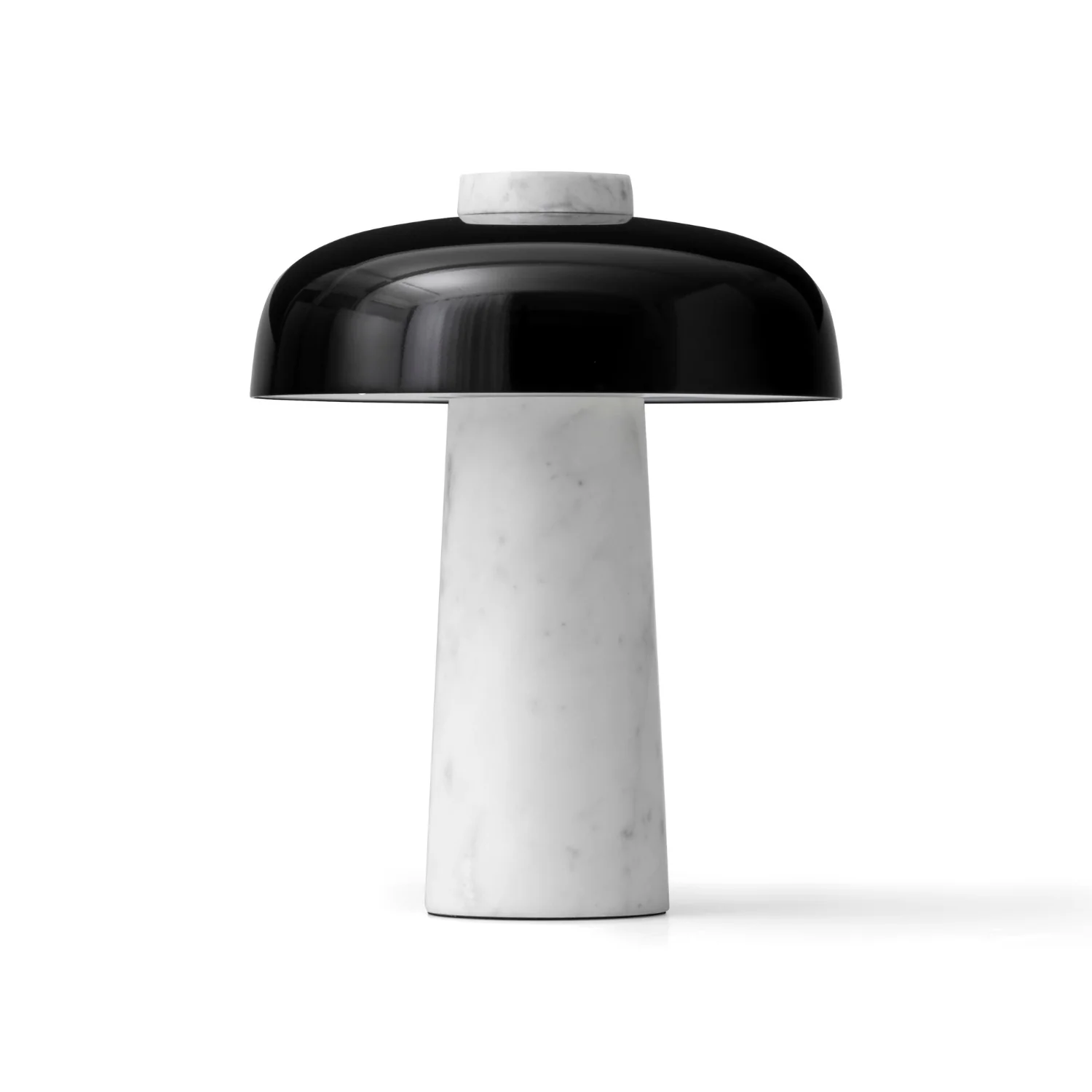 Lampa stołowa REVERSE czarny klosz z marmurową podstawą
