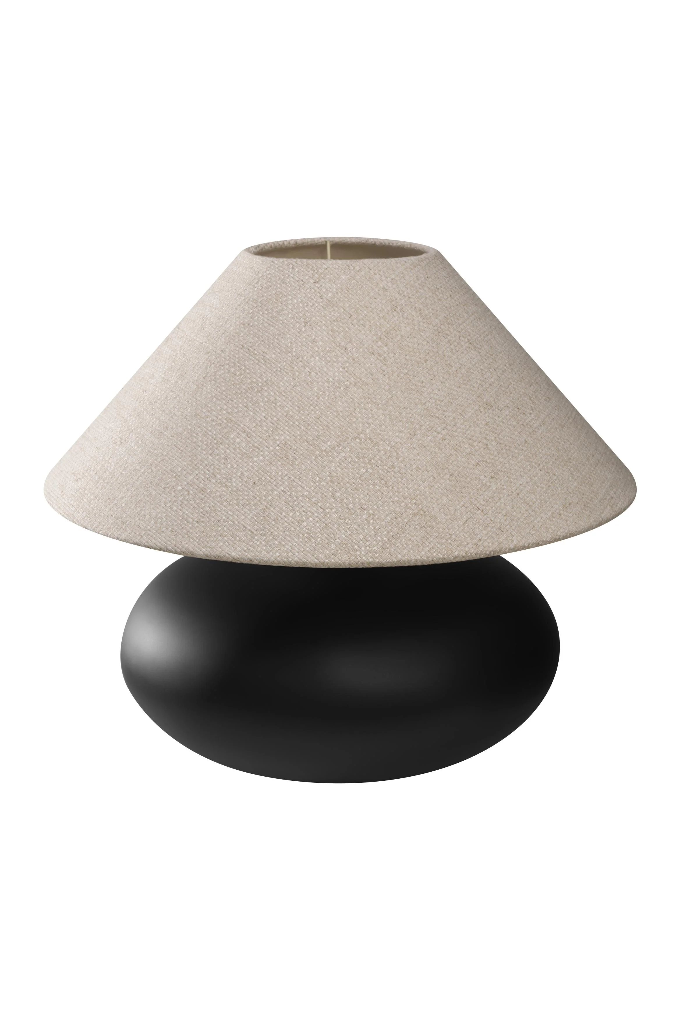 Lampa stołowa SAWA NATUR jasnobeżowa tkanina o grubym splocie - Image 5
