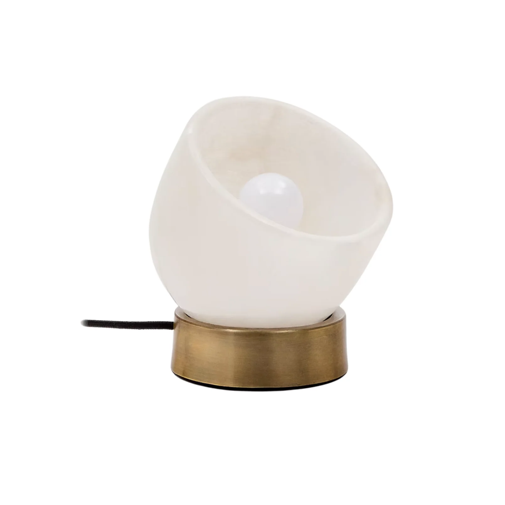 Lampa stołowa SHENLI alabaster i mosiądz