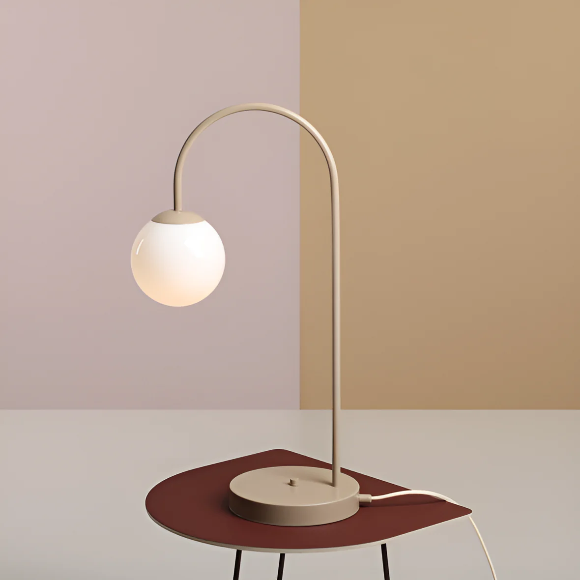 Lampa stołowa UNA beżowy - Image 2