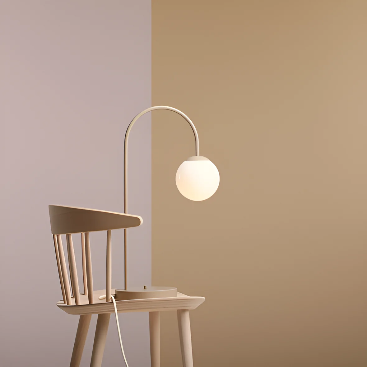 Lampa stołowa UNA beżowy - Image 4