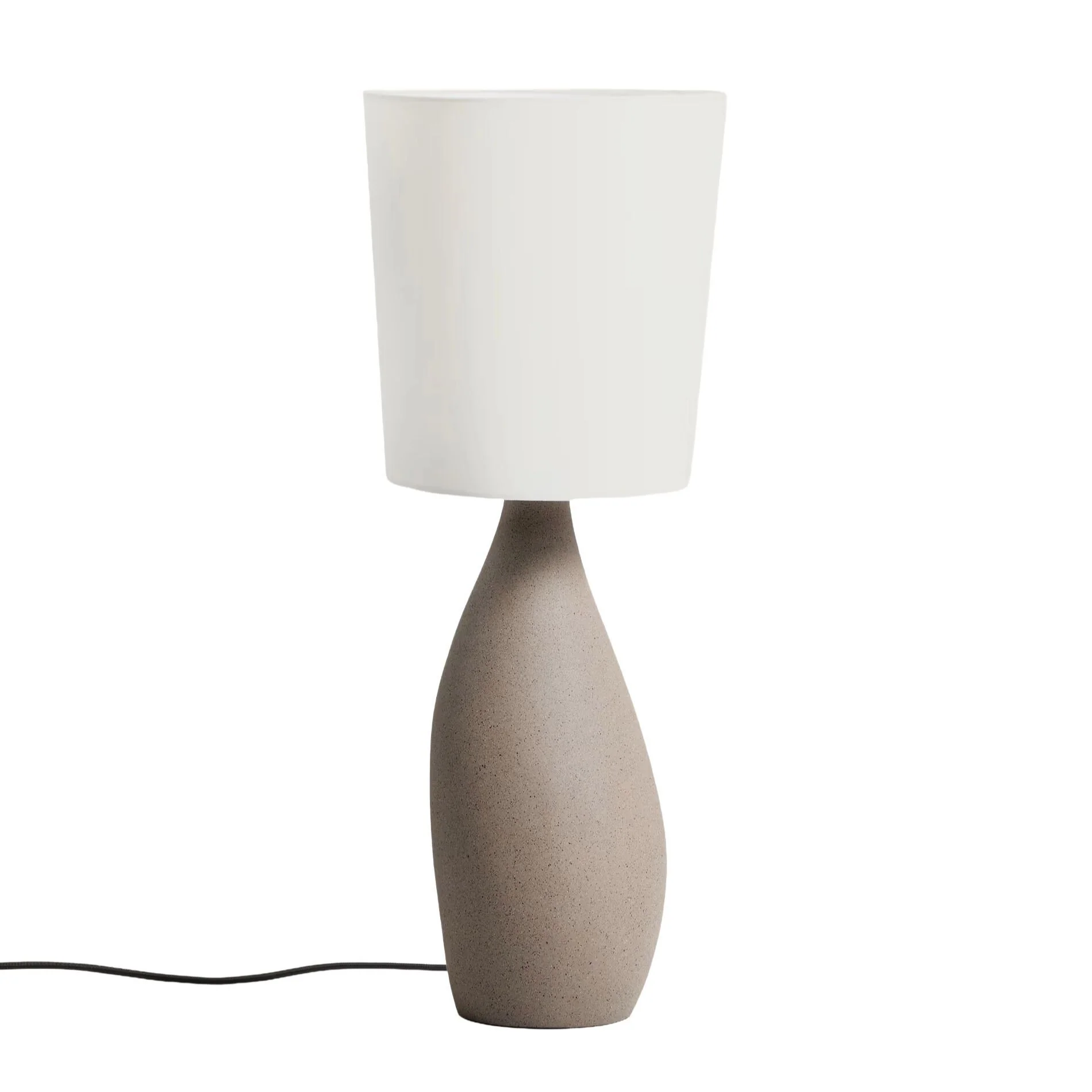 Lampa stołowa VIONA jasnoszary z bawełnianym kloszem - Image 4