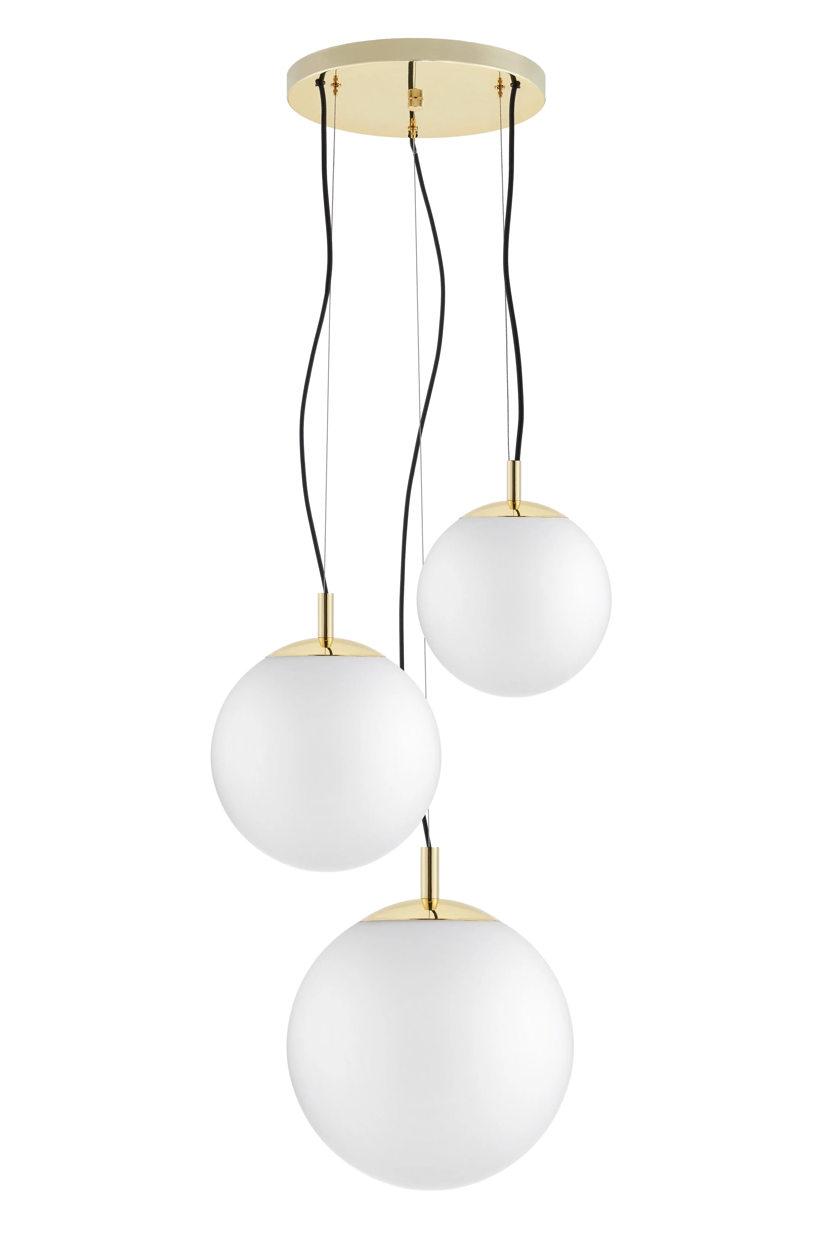 Lampa sufitowa ALUR 2 mleczne szkło ze złotym wykończeniem - Image 3