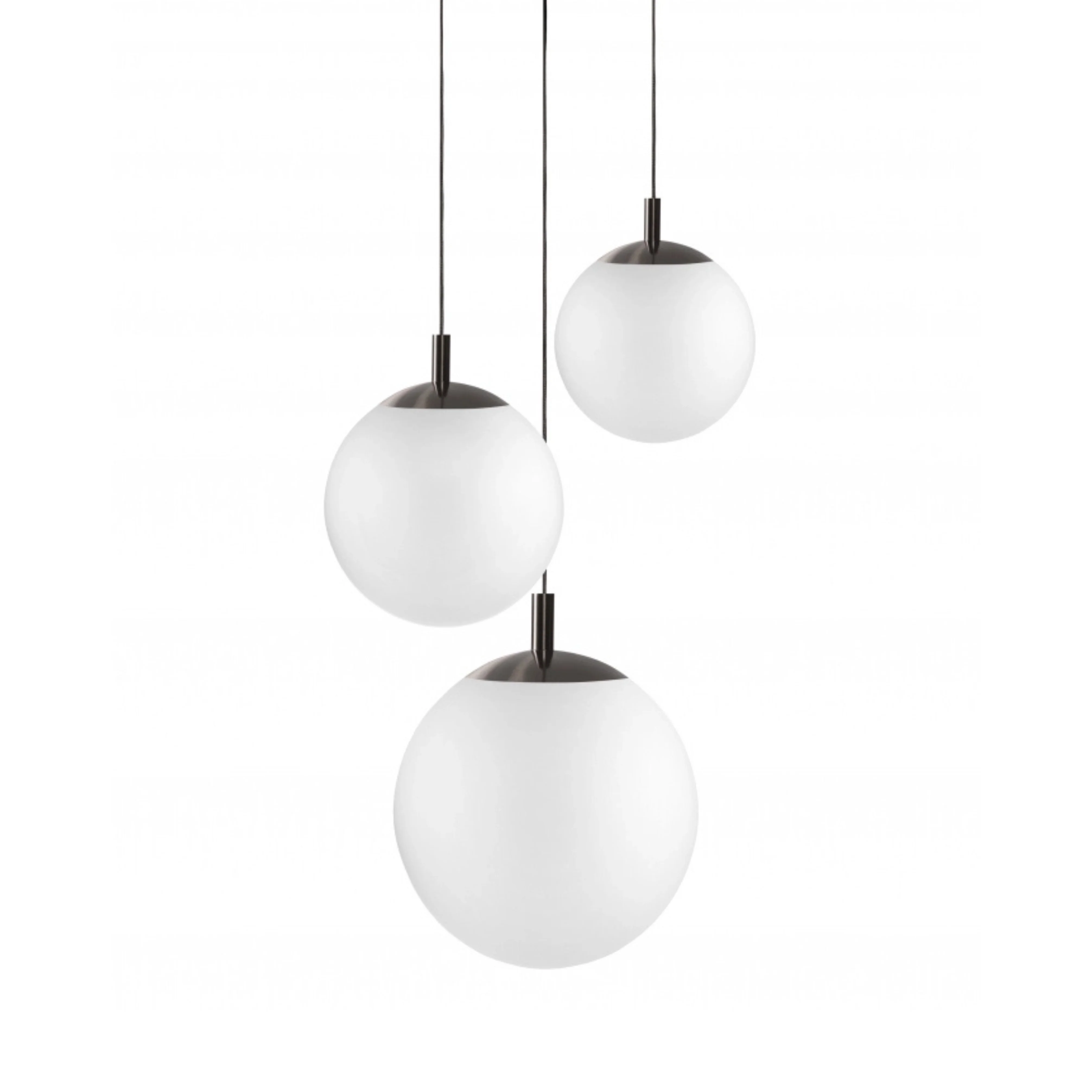Lampa sufitowa ALUR 2 mleczne szkło z tytanowym wykończeniem