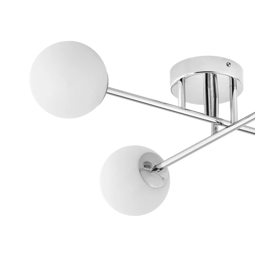 Lampa sufitowa ASTRA 4 chrom z białym kloszem - Image 3