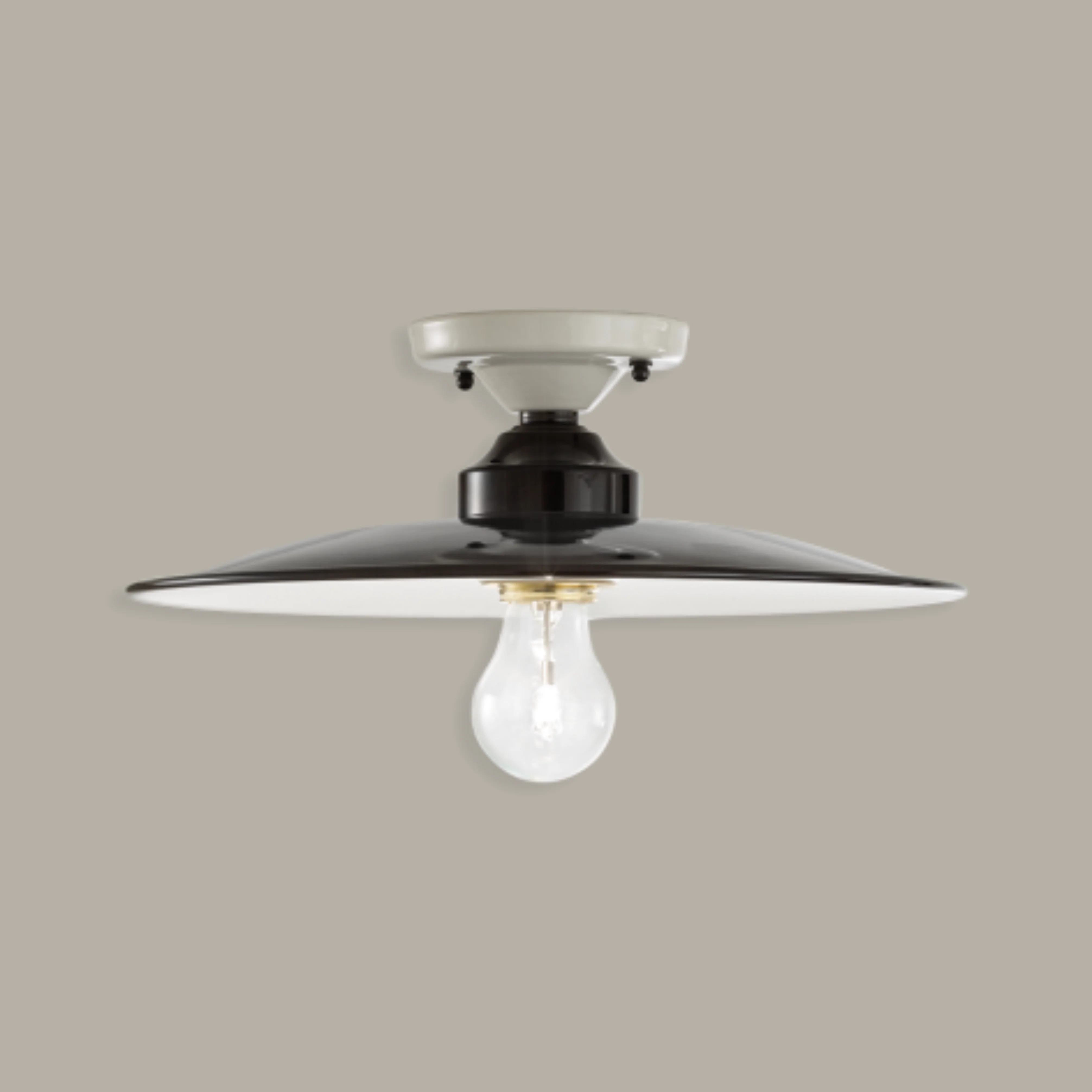 Lampa sufitowa ceramiczna B&W biało-czarny - Image 2