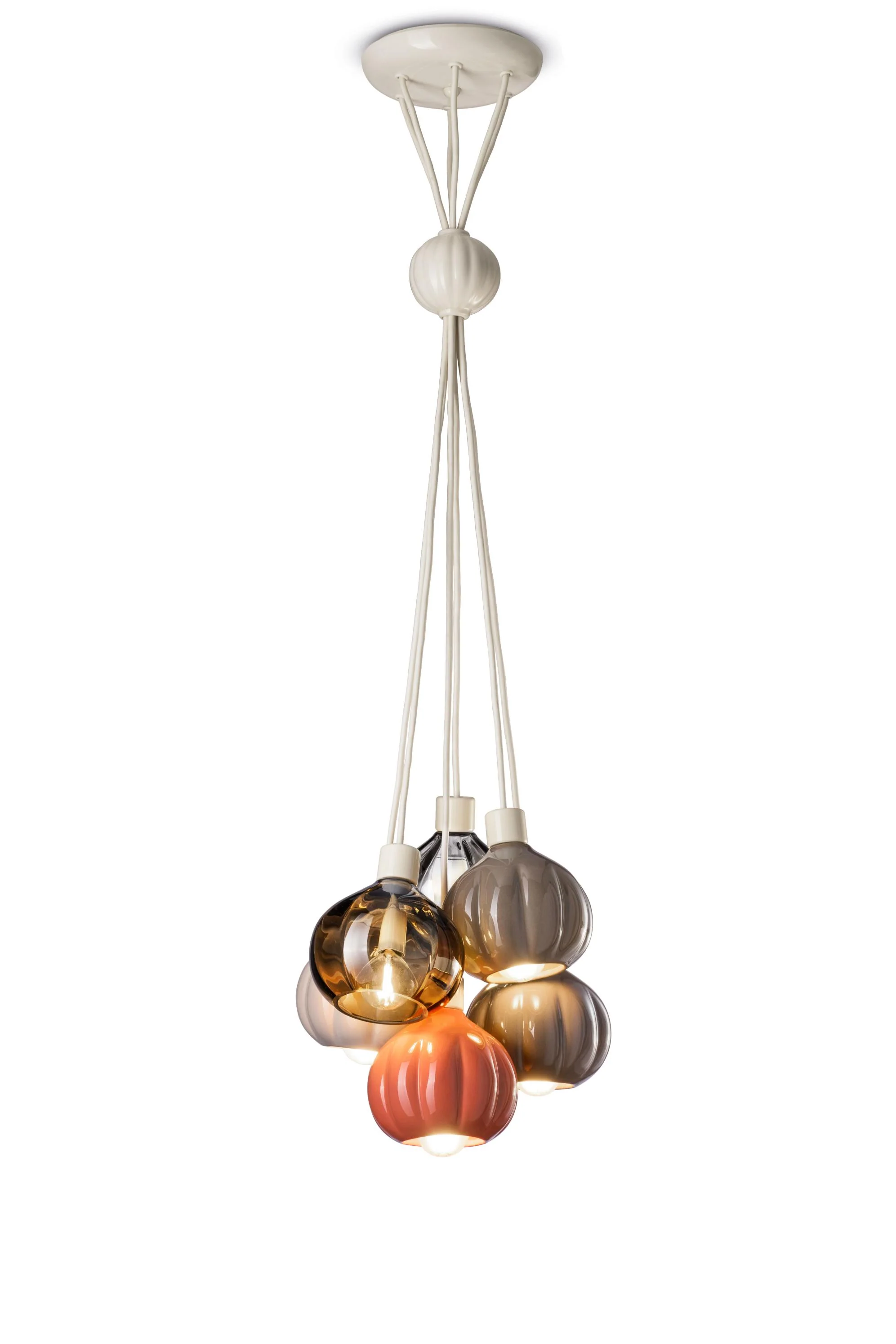 Lampa wisząca AFOXÉ beżowy z pomarańczowym i mokka - Image 3