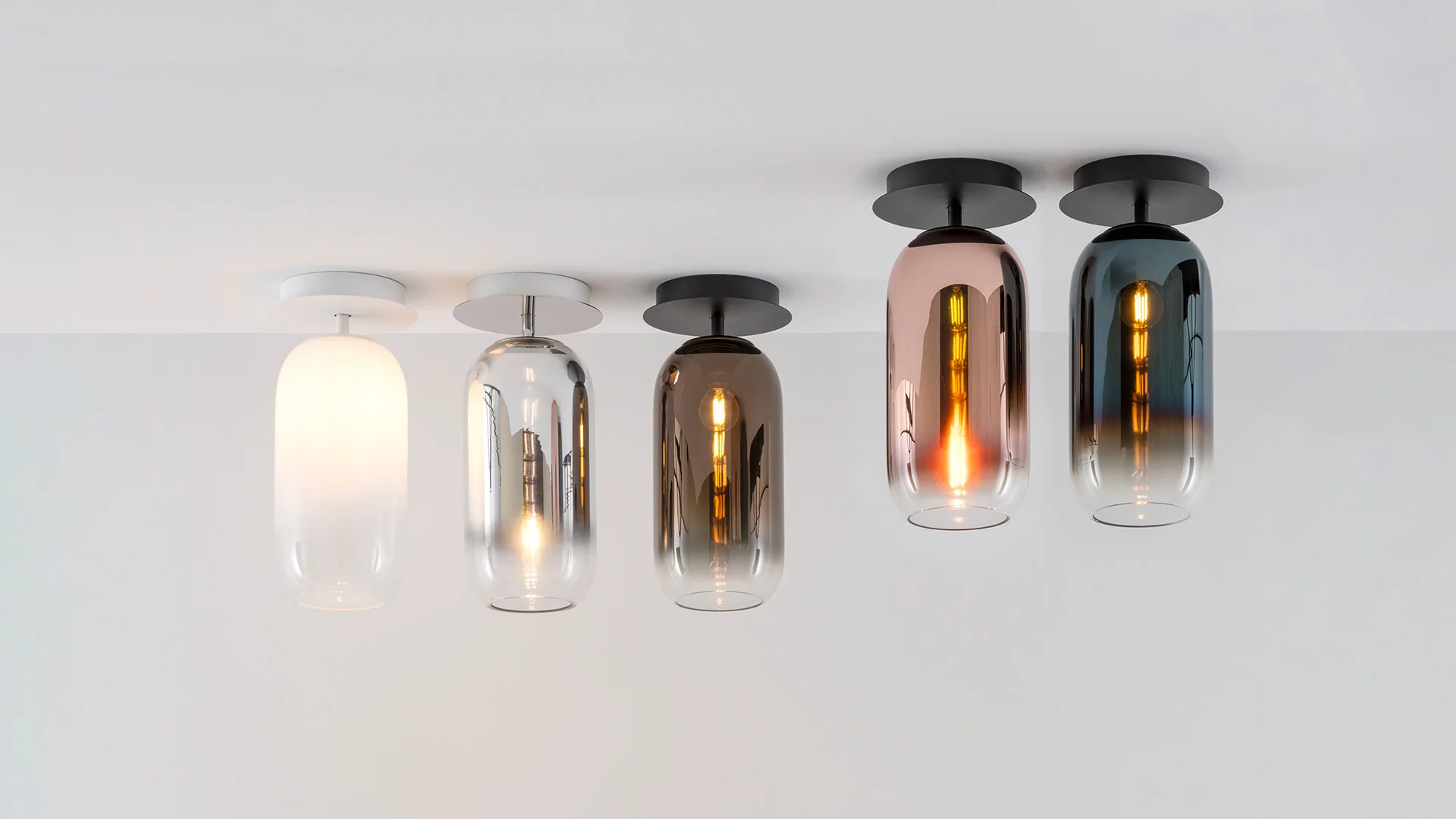 Lampa sufitowa GOPLE miedziany ze srebrnym wykończeniem - Image 2