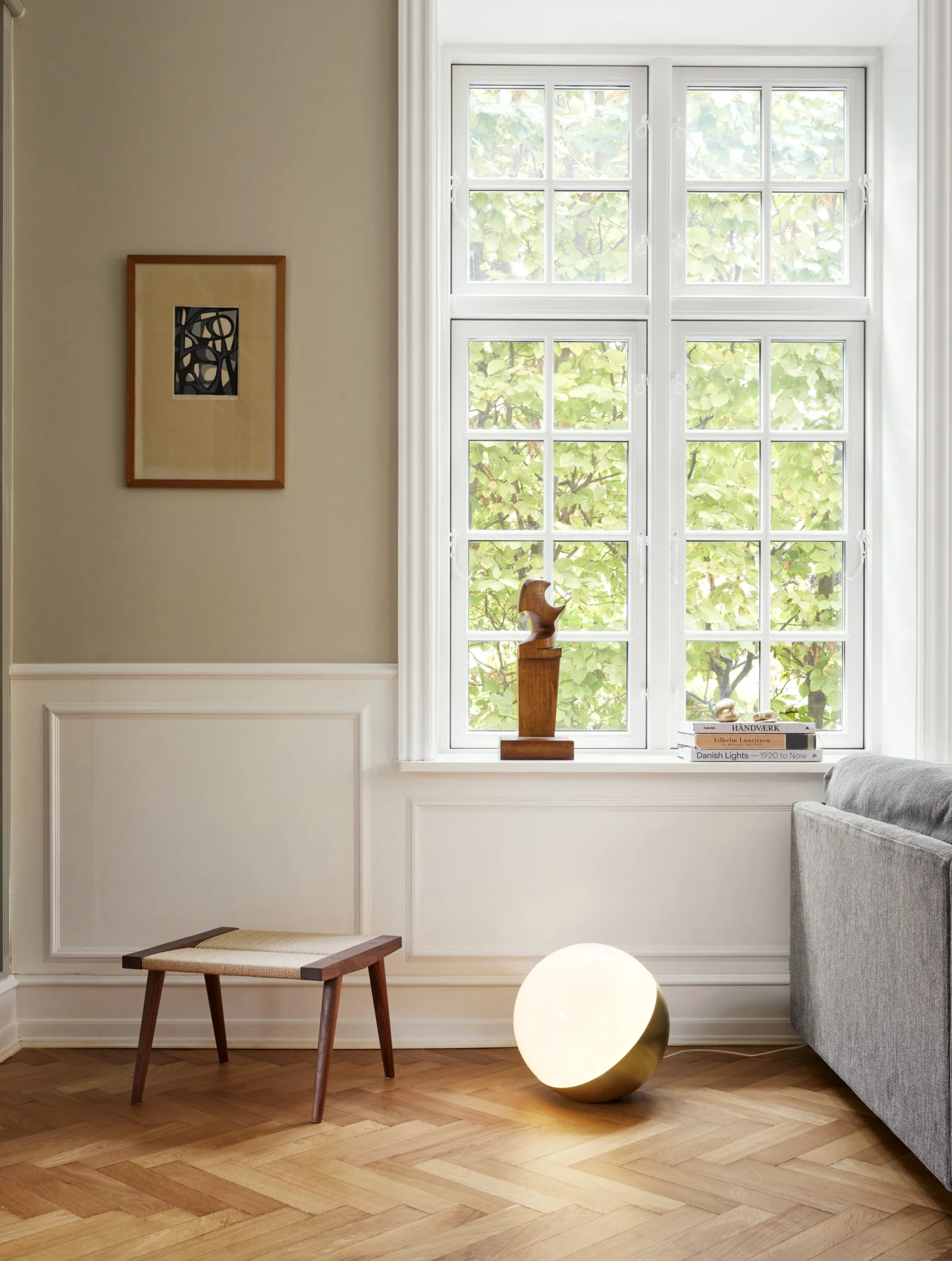 Lampa VL STUDIO biały z mosiężną podstawą - Image 6