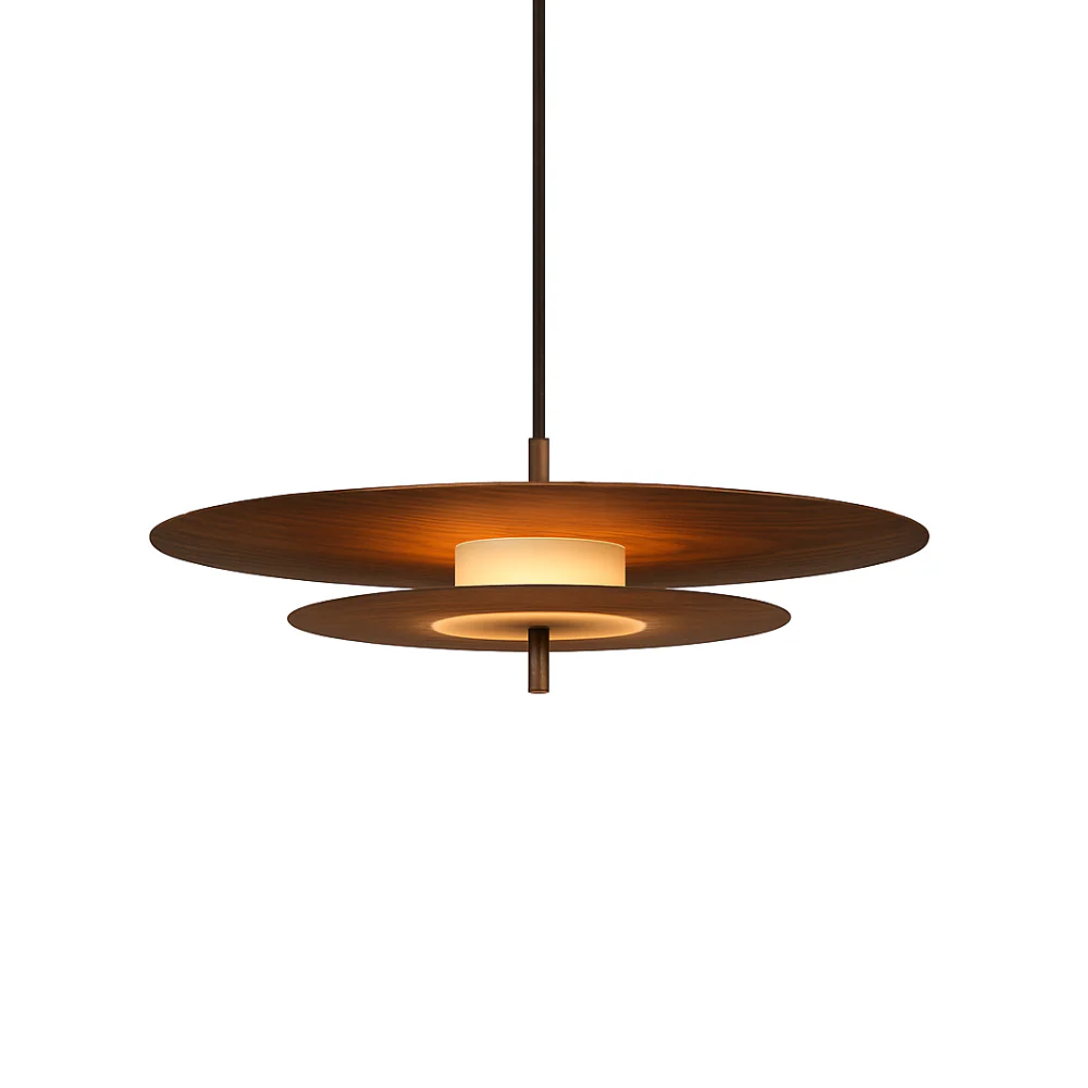 Lampa wisząca AEROPLAN WOOD lite drewno orzechowe