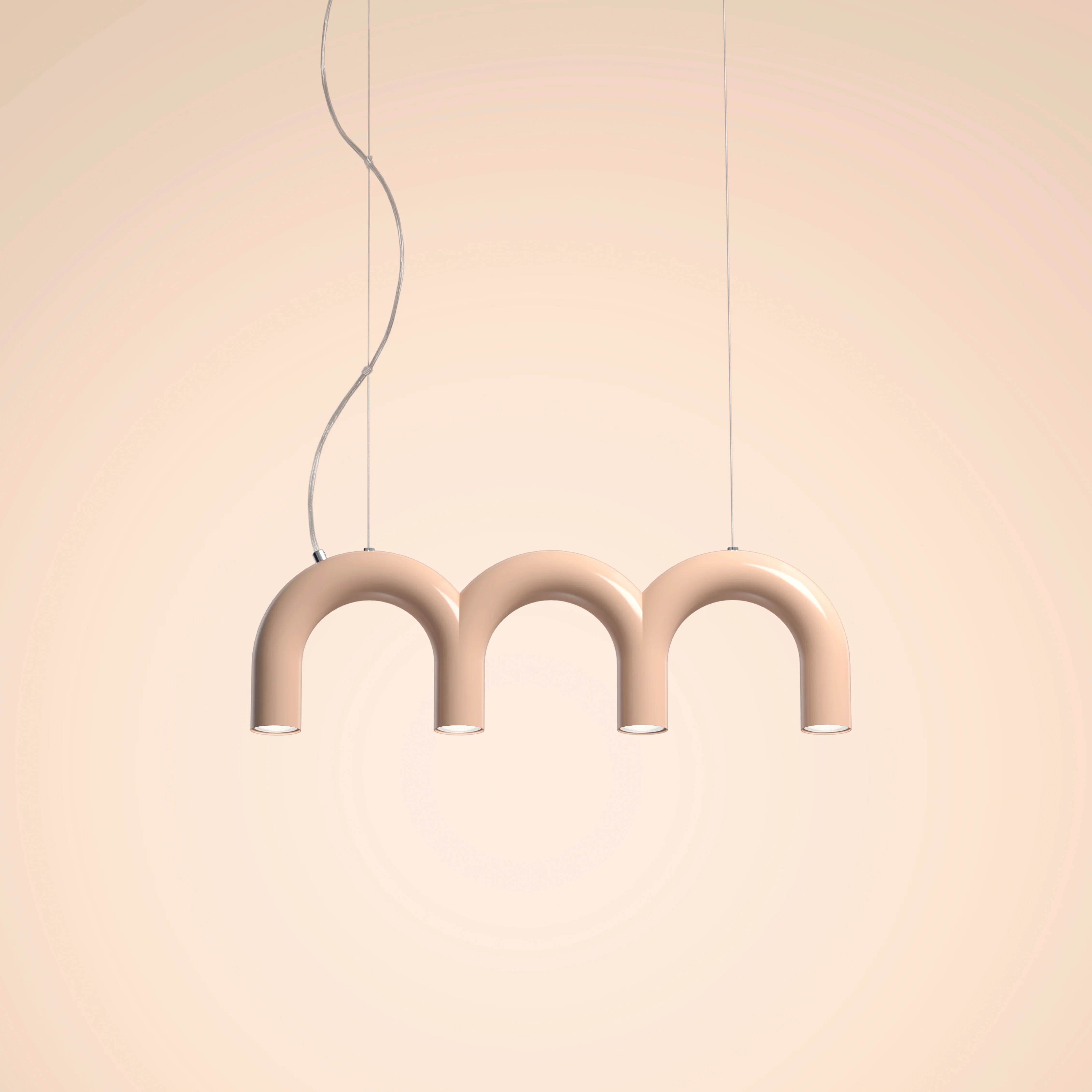 Lampa wisząca ARCH TRIPLETTE beżowy - Image 3