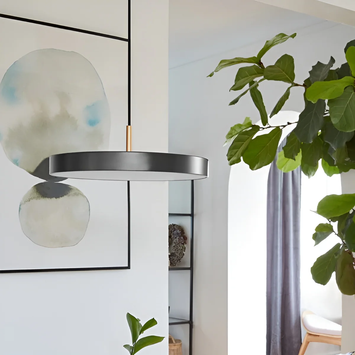 Lampa wisząca ASTERIA PLUS antracytowy ze złotą wstawką - Image 5
