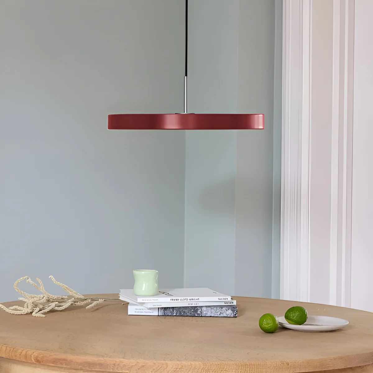 Lampa wisząca ASTERIA PLUS bordowy ze srebrną wstawką - Image 2
