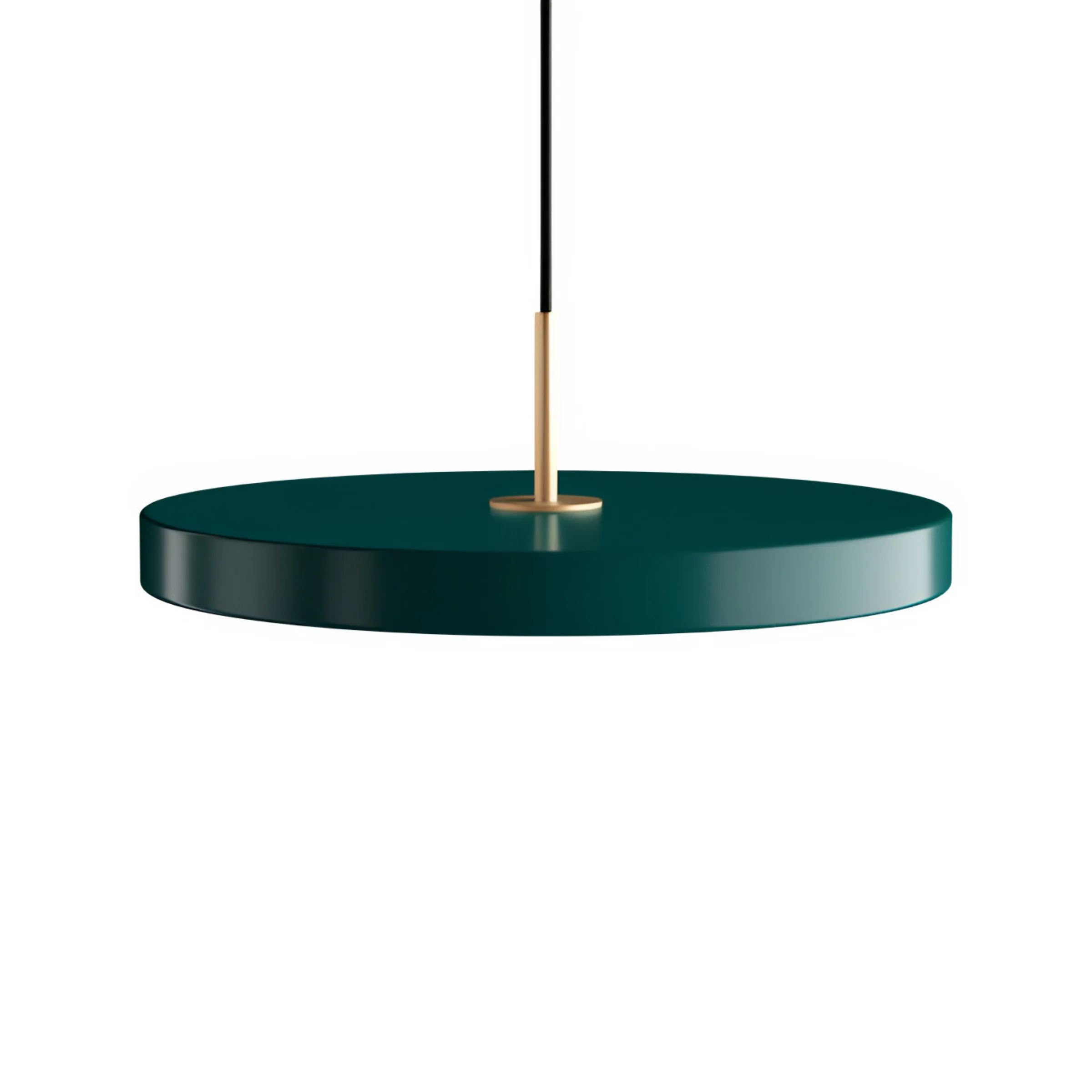Lampa wisząca ASTERIA PLUS ciemnozielony ze złotą wstawką