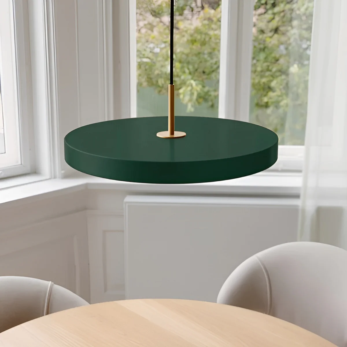 Lampa wisząca ASTERIA PLUS ciemnozielony ze złotą wstawką - Image 3