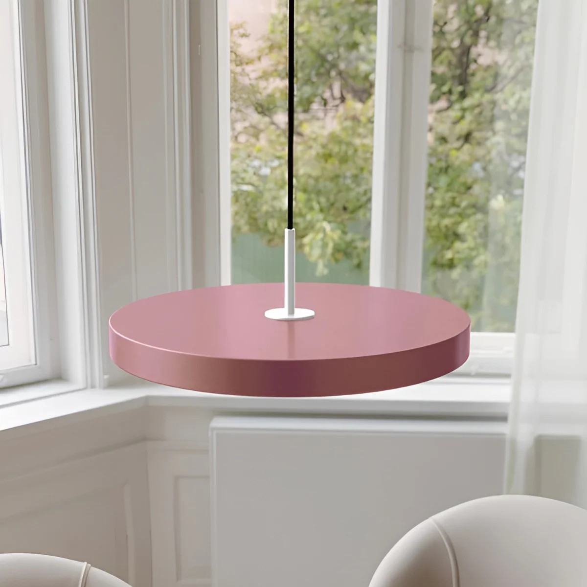 Lampa wisząca ASTERIA PLUS jasnoróżowy ze srebrną wstawką - Image 2