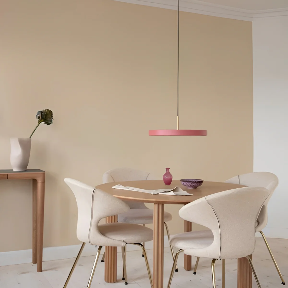 Lampa wisząca ASTERIA PLUS jasnoróżowy ze złotą wstawką - Image 3